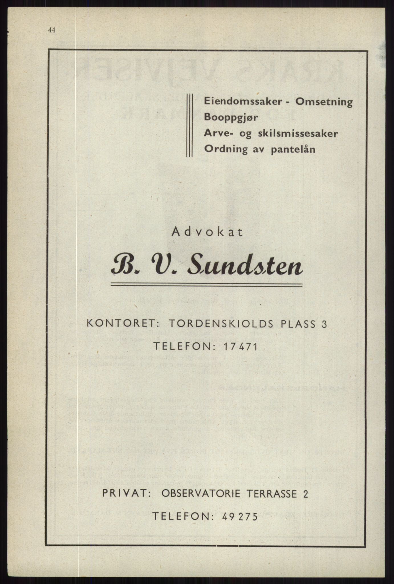 Kristiania/Oslo adressebok, PUBL/-, 1944, p. 44