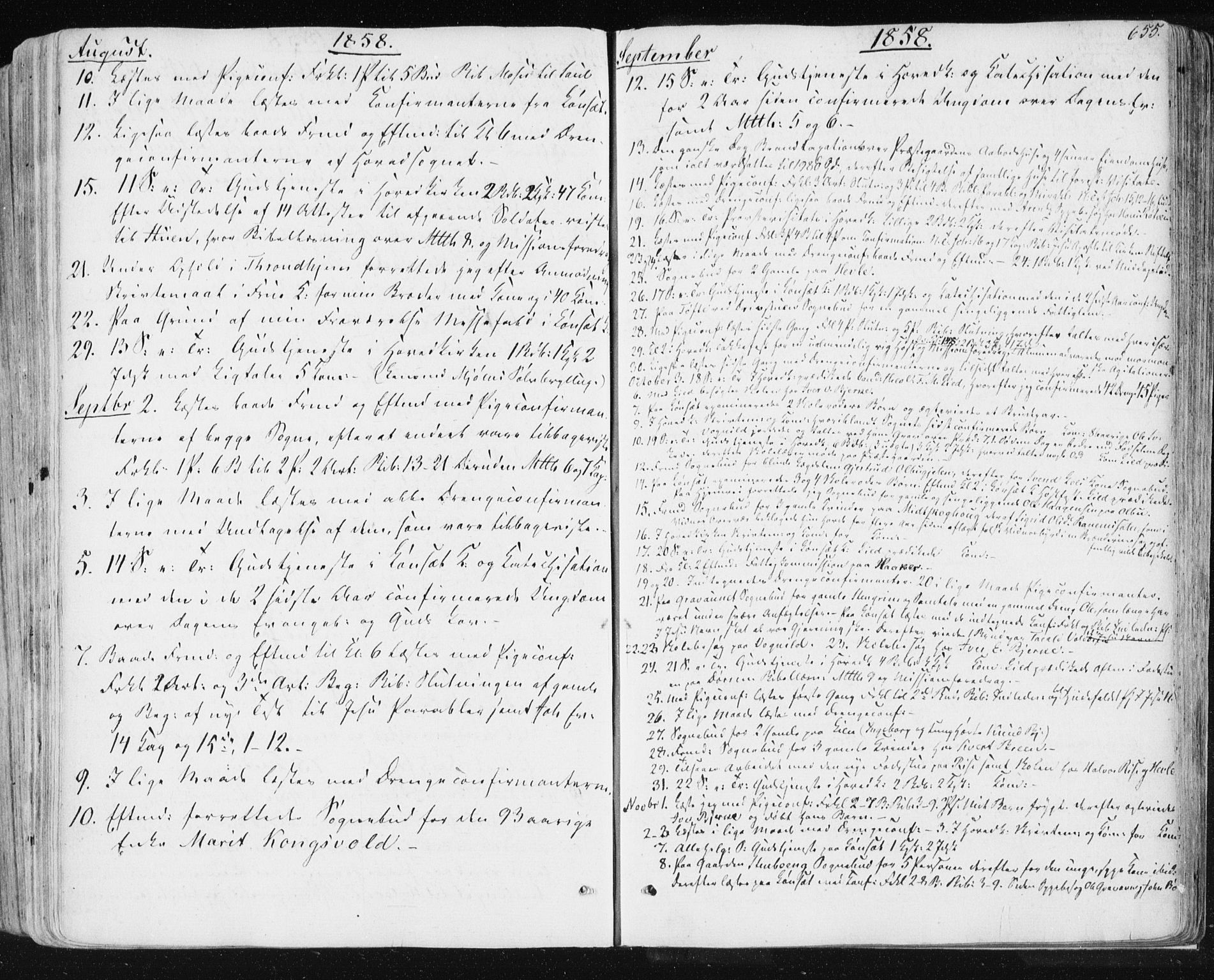 Ministerialprotokoller, klokkerbøker og fødselsregistre - Sør-Trøndelag, SAT/A-1456/678/L0899: Parish register (official) no. 678A08, 1848-1872, p. 655