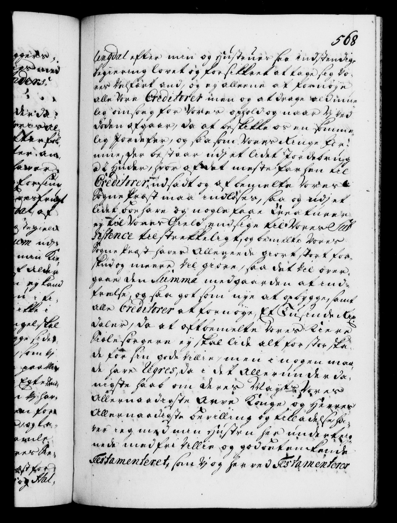 Danske Kanselli 1572-1799, AV/RA-EA-3023/F/Fc/Fca/Fcaa/L0024: Norske registre, 1723-1725, p. 568a