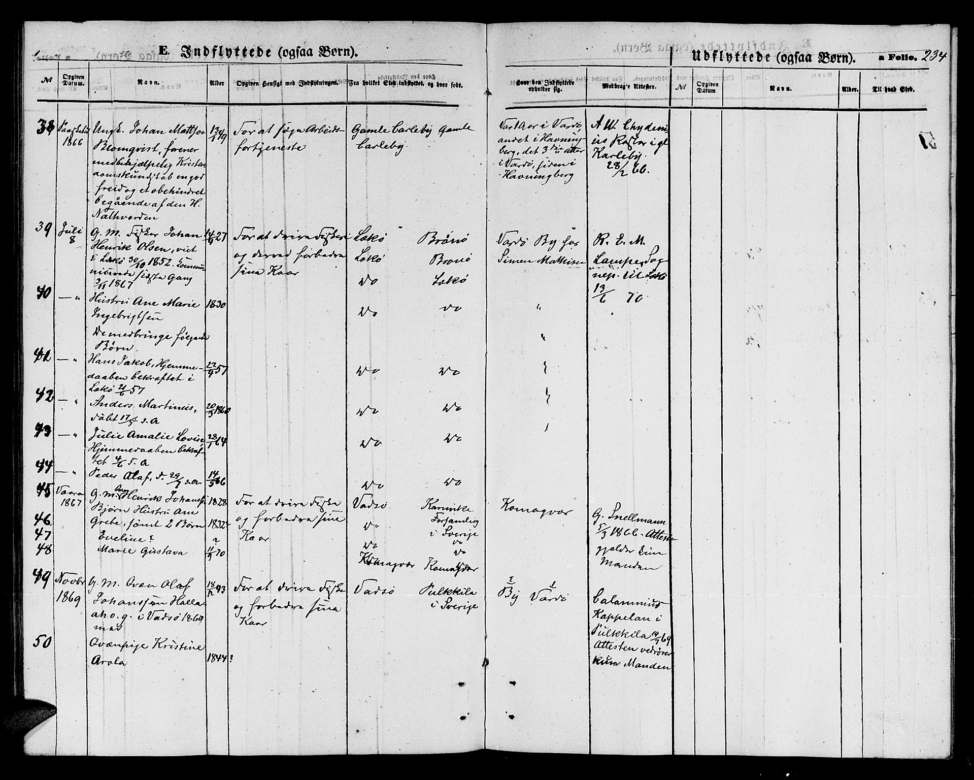 Vardø sokneprestkontor, AV/SATØ-S-1332/H/Hb/L0002klokker: Parish register (copy) no. 2, 1861-1870, p. 234