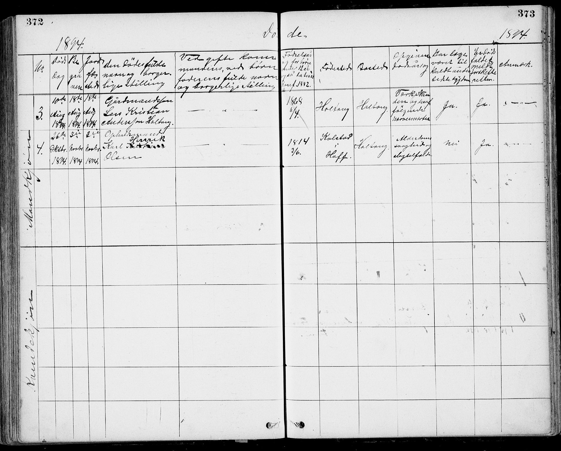 Ramnes kirkebøker, SAKO/A-314/G/Gb/L0001: Parish register (copy) no. II 1, 1869-1904, p. 372-373