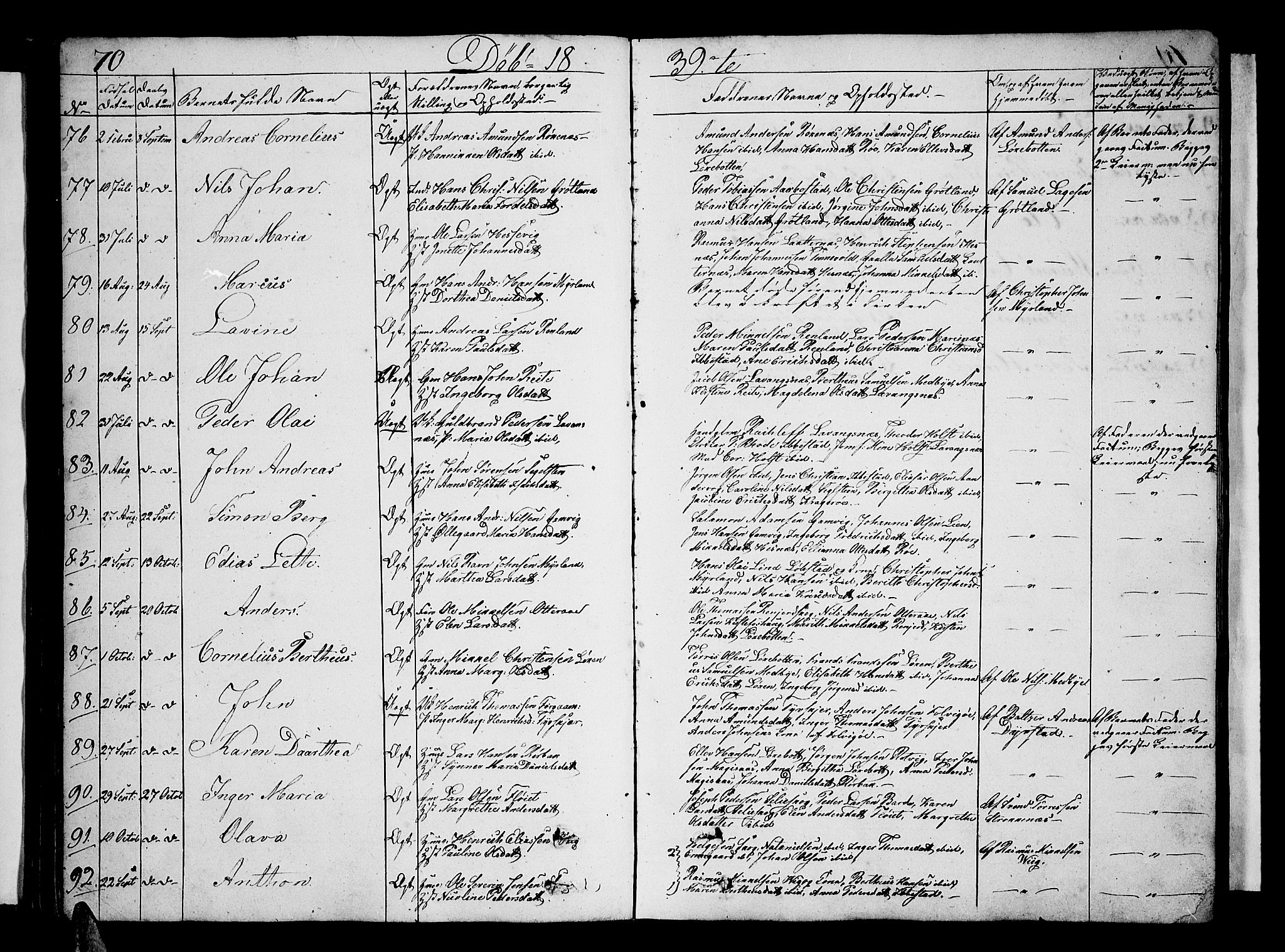 Ibestad sokneprestembete, SATØ/S-0077/H/Ha/Hab/L0003klokker: Parish register (copy) no. 3, 1833-1852, p. 70