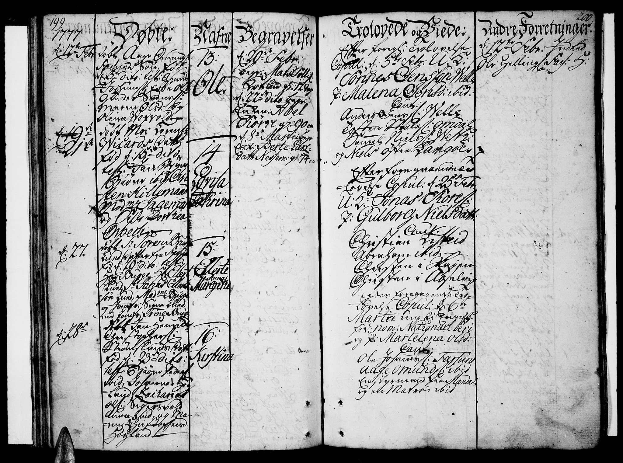 Lista sokneprestkontor, AV/SAK-1111-0027/F/Fa/L0004: Parish register (official) no. A 4, 1768-1794, p. 199-200