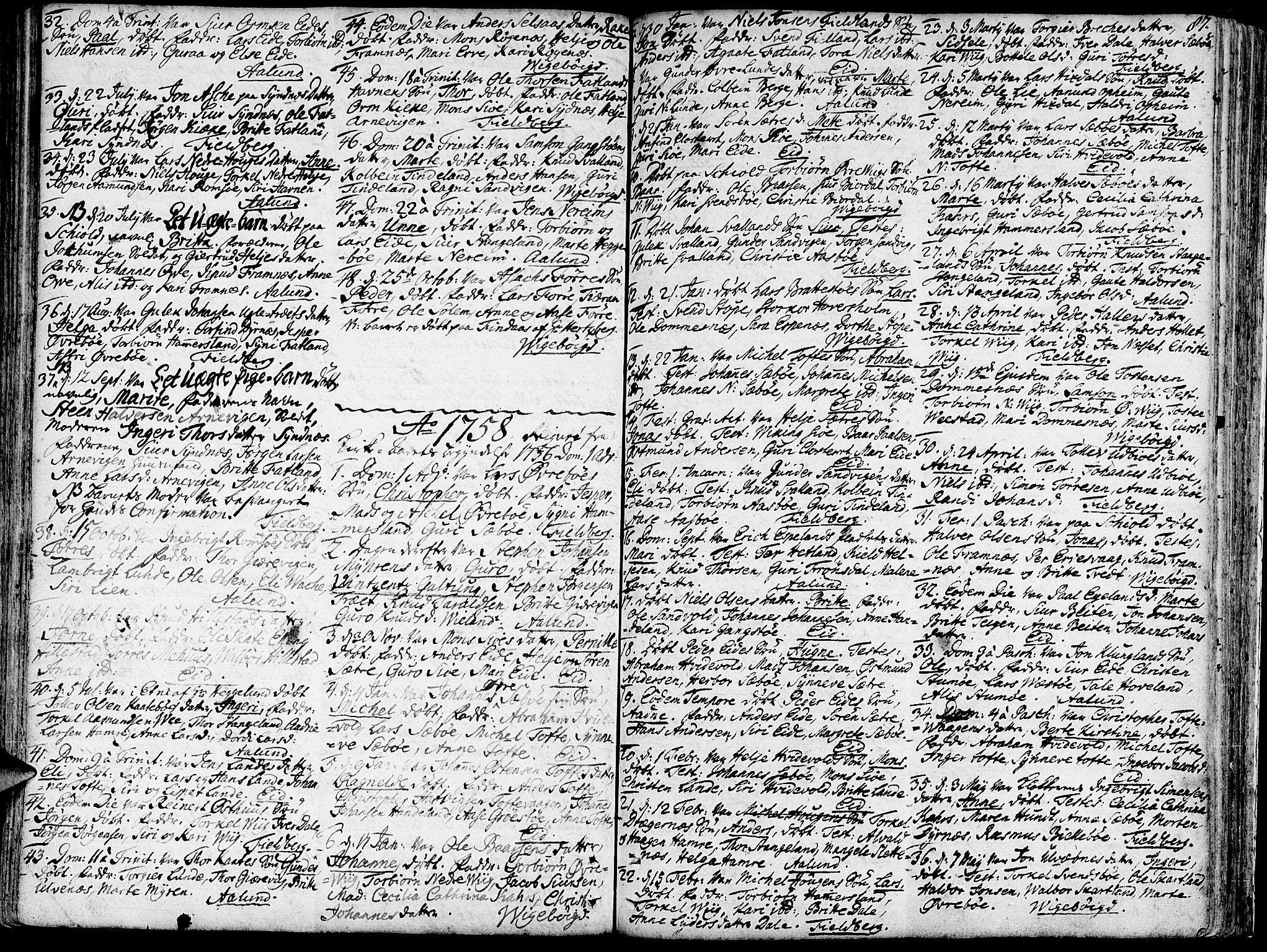 Fjelberg sokneprestembete, SAB/A-75201/H/Haa: Parish register (official) no. A 1, 1739-1759, p. 87
