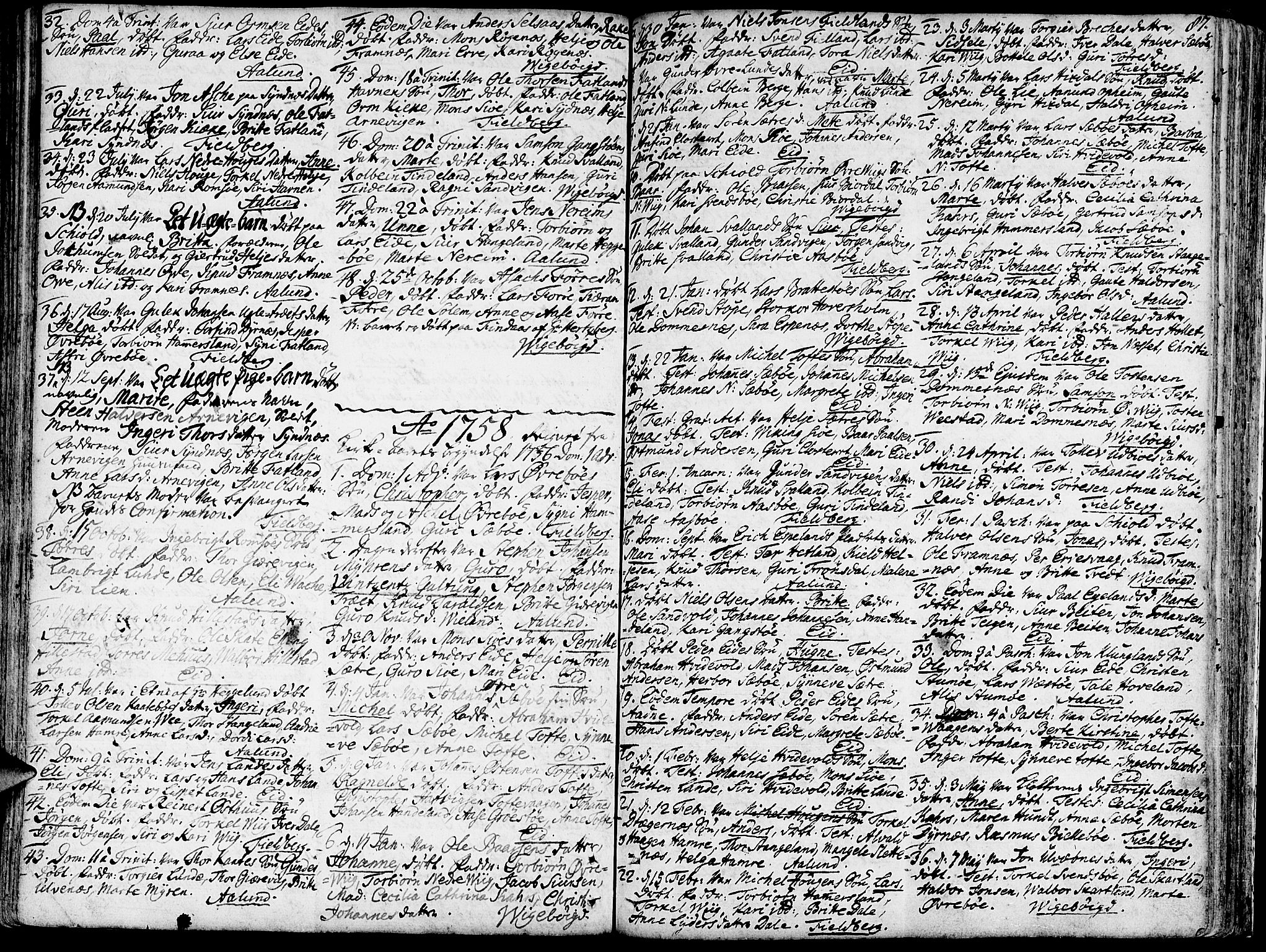 Fjelberg sokneprestembete, AV/SAB-A-75201/H/Haa: Parish register (official) no. A 1, 1739-1759, p. 87