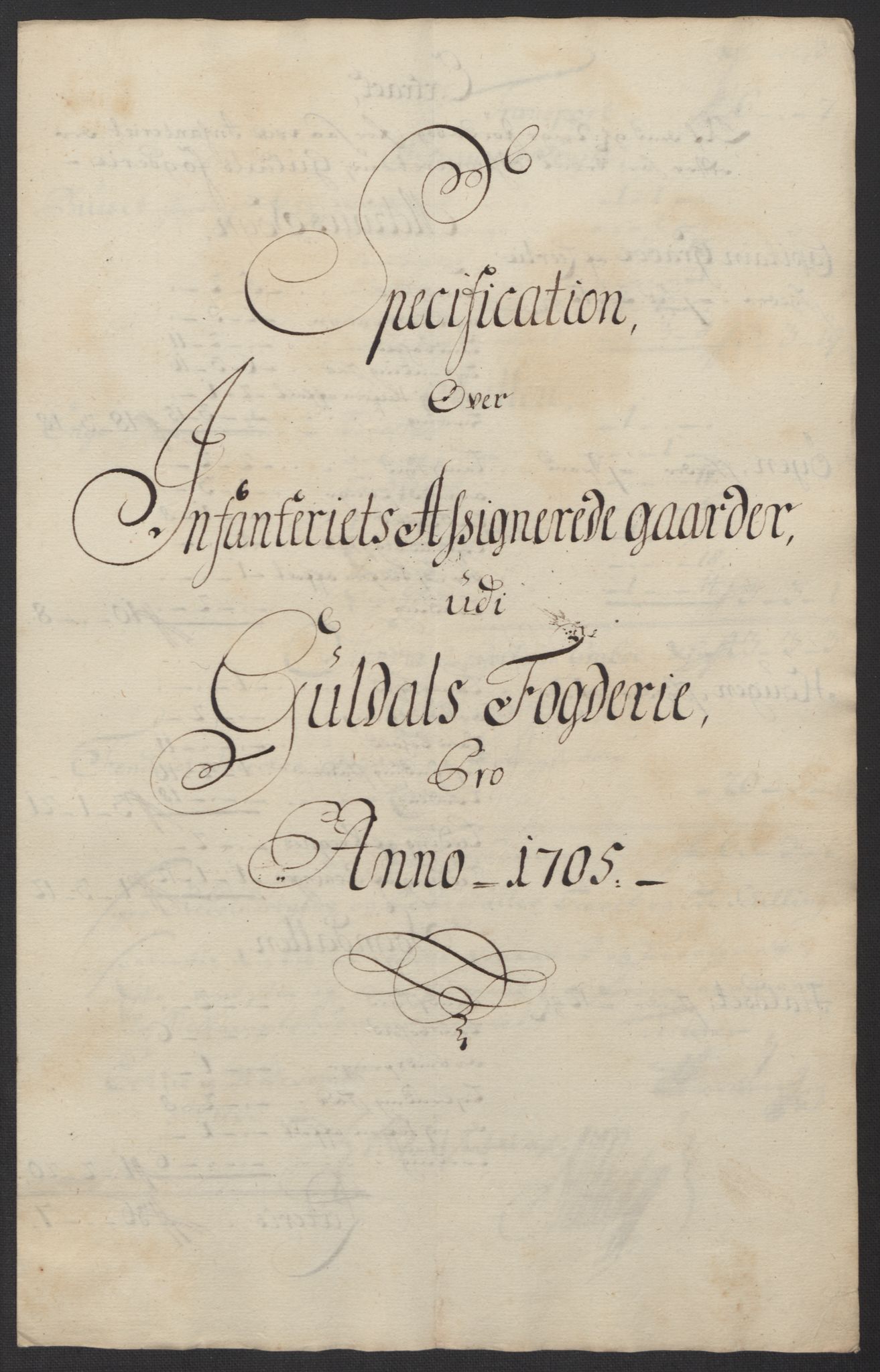 Rentekammeret inntil 1814, Reviderte regnskaper, Fogderegnskap, RA/EA-4092/R60/L3955: Fogderegnskap Orkdal og Gauldal, 1705, p. 427