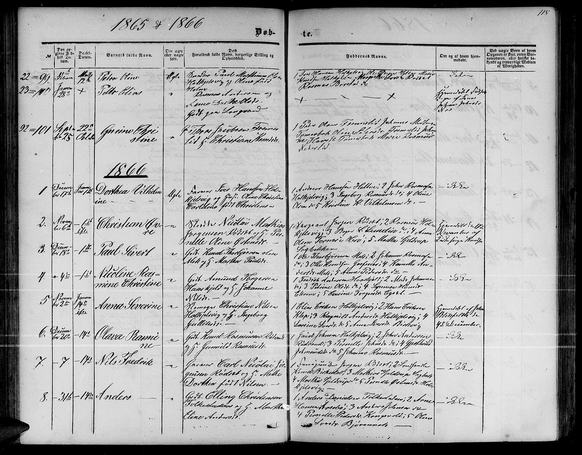 Ministerialprotokoller, klokkerbøker og fødselsregistre - Møre og Romsdal, SAT/A-1454/511/L0157: Parish register (copy) no. 511C03, 1864-1884, p. 115