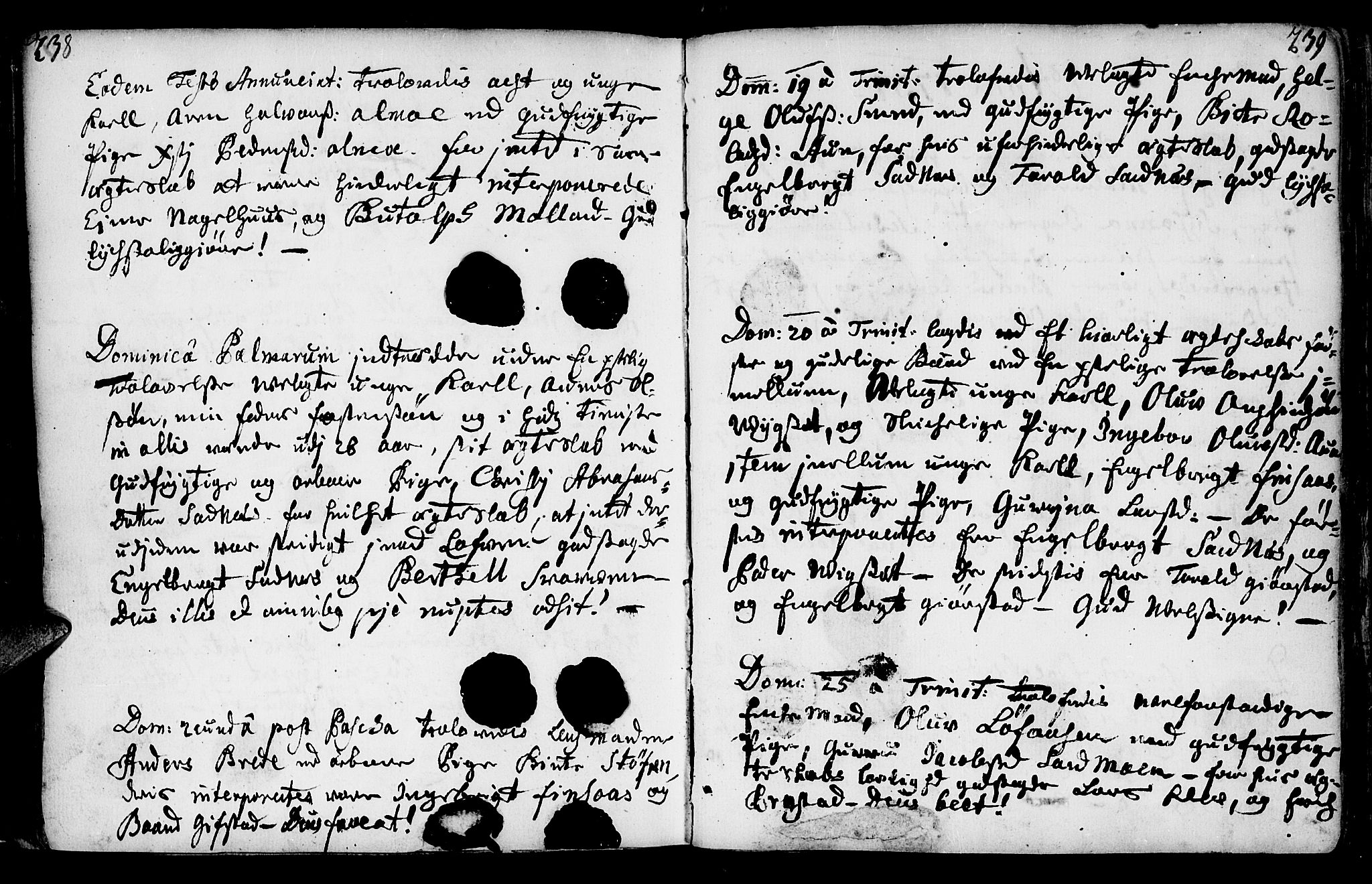 Ministerialprotokoller, klokkerbøker og fødselsregistre - Nord-Trøndelag, SAT/A-1458/749/L0467: Parish register (official) no. 749A01, 1733-1787, p. 238-239