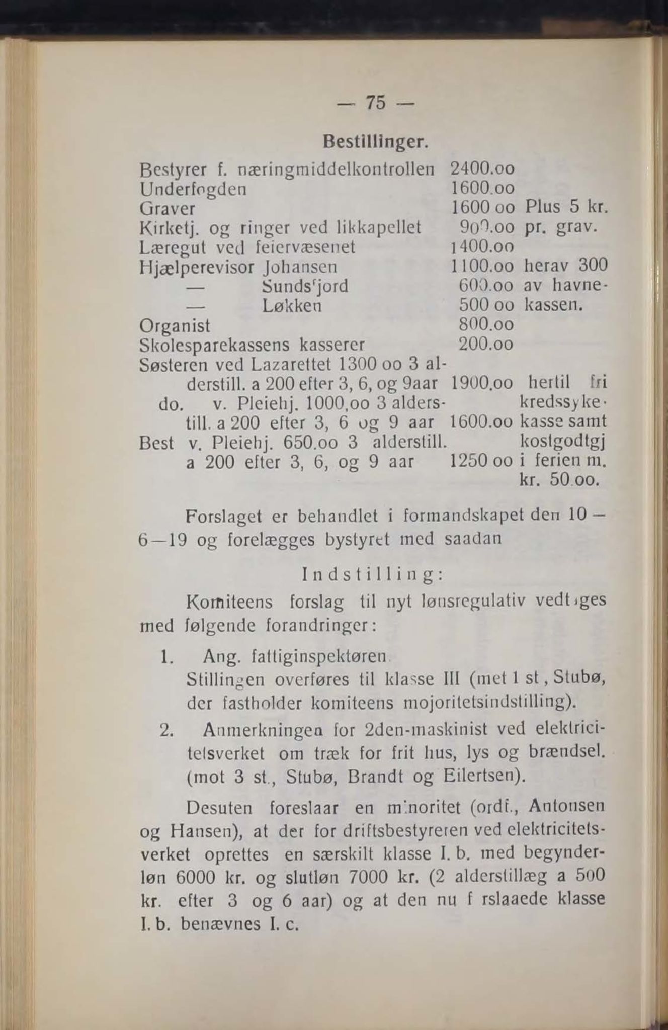 Narvik kommune. Formannskap , AIN/K-18050.150/A/Ab/L0009: Møtebok, 1919