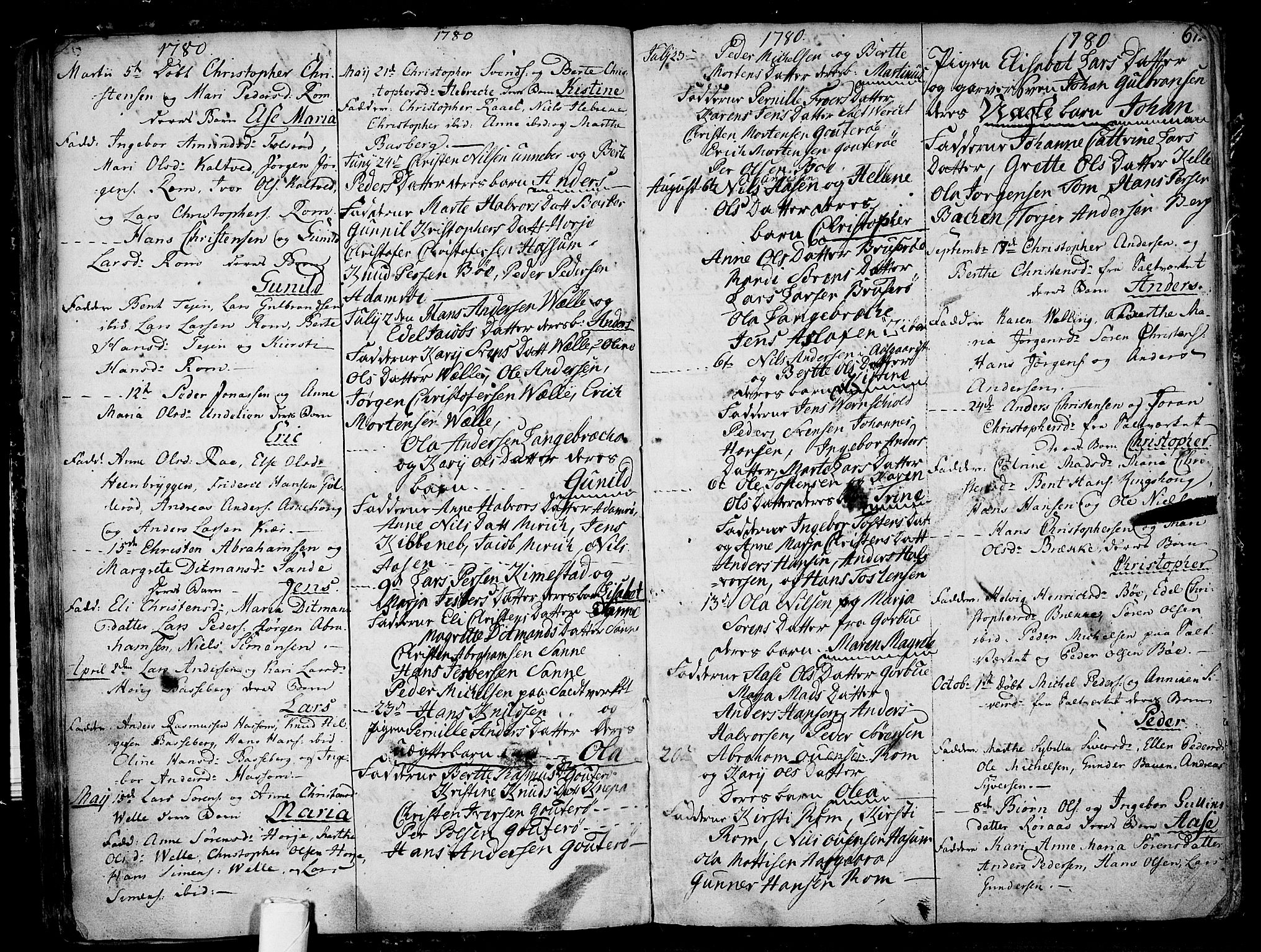 Sem kirkebøker, AV/SAKO-A-5/F/Fb/L0002: Parish register (official) no. II 2, 1764-1792, p. 61