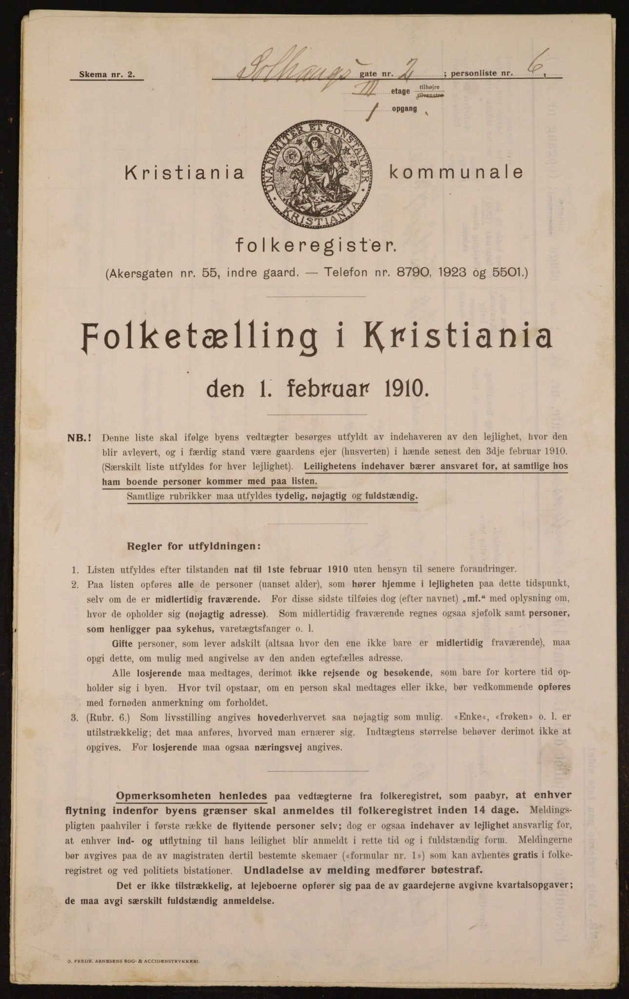 OBA, Municipal Census 1910 for Kristiania, 1910, p. 94727