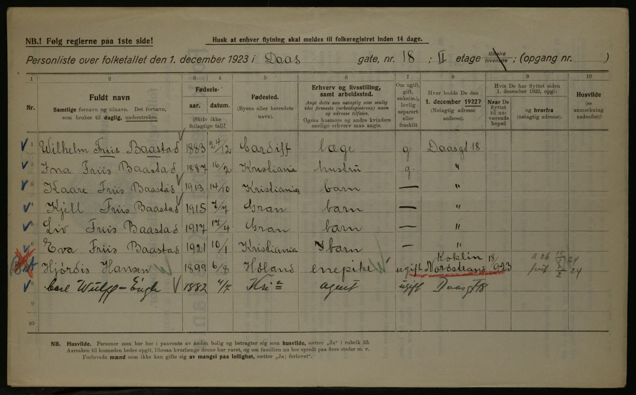 OBA, Municipal Census 1923 for Kristiania, 1923, p. 20150