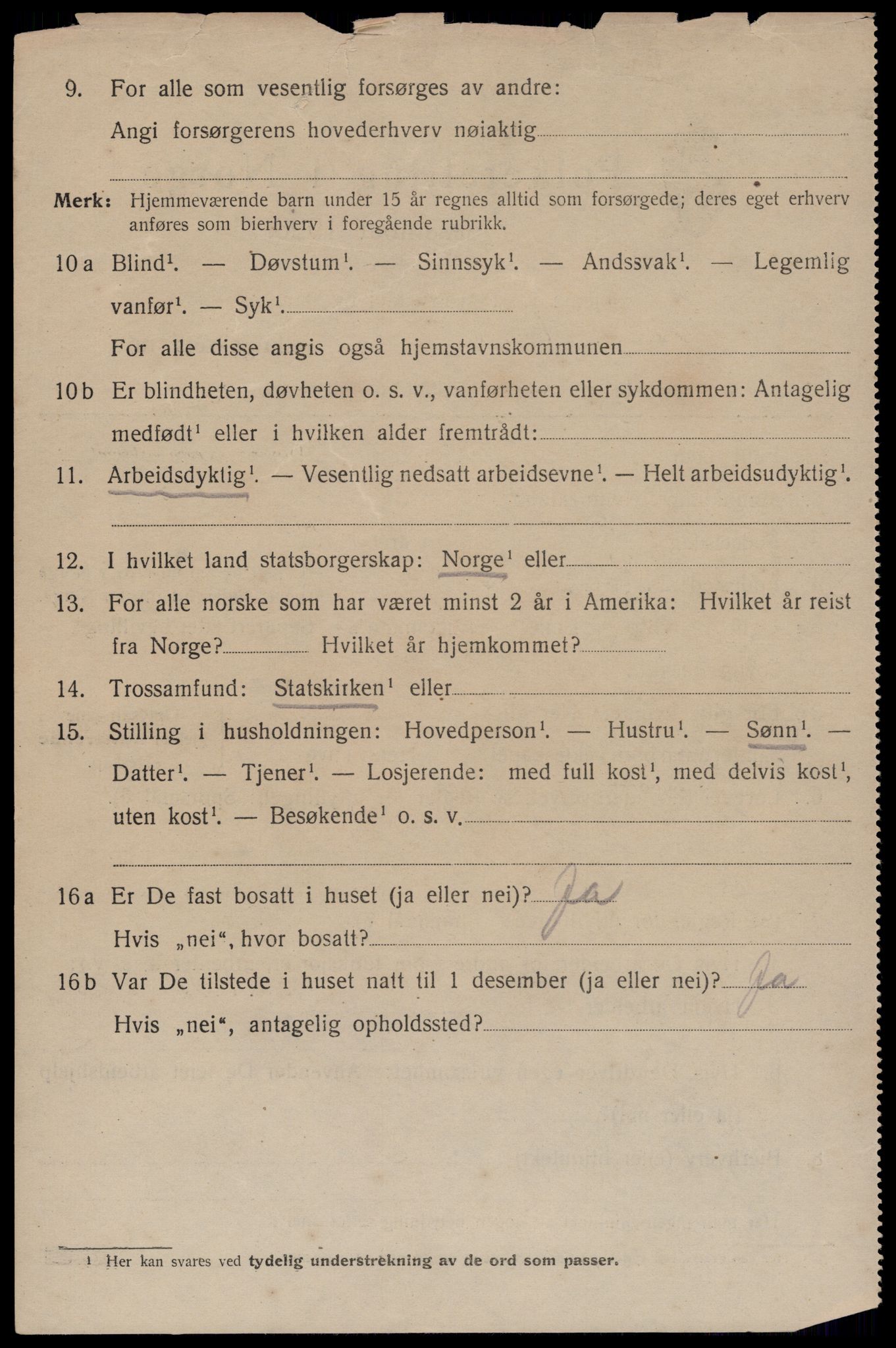 SAST, 1920 census for Sandnes, 1920, p. 2505