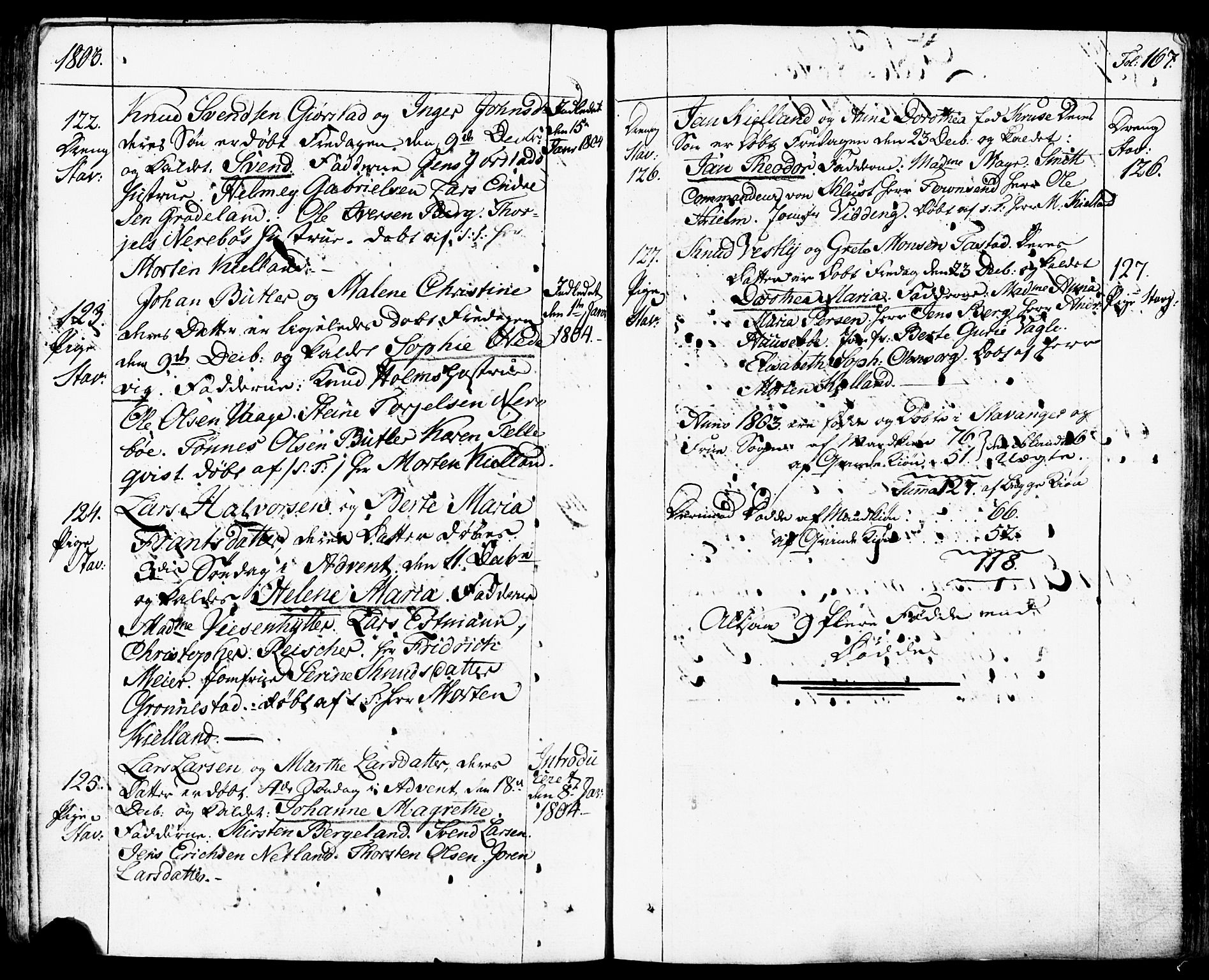 Domkirken sokneprestkontor, SAST/A-101812/001/30/30BB/L0007: Parish register (copy) no. B 7, 1791-1813, p. 167