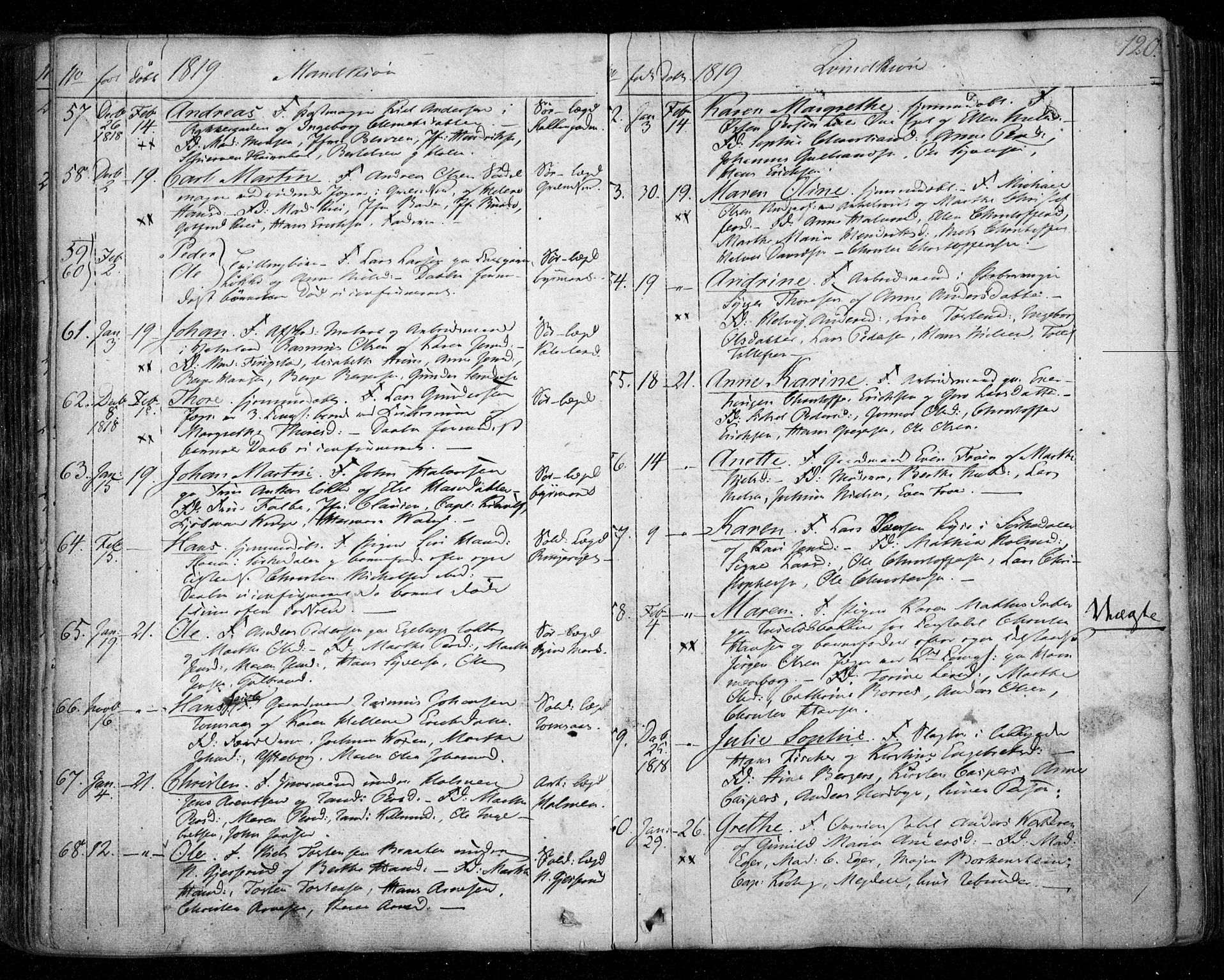 Aker prestekontor kirkebøker, SAO/A-10861/F/L0011: Parish register (official) no. 11, 1810-1819, p. 120