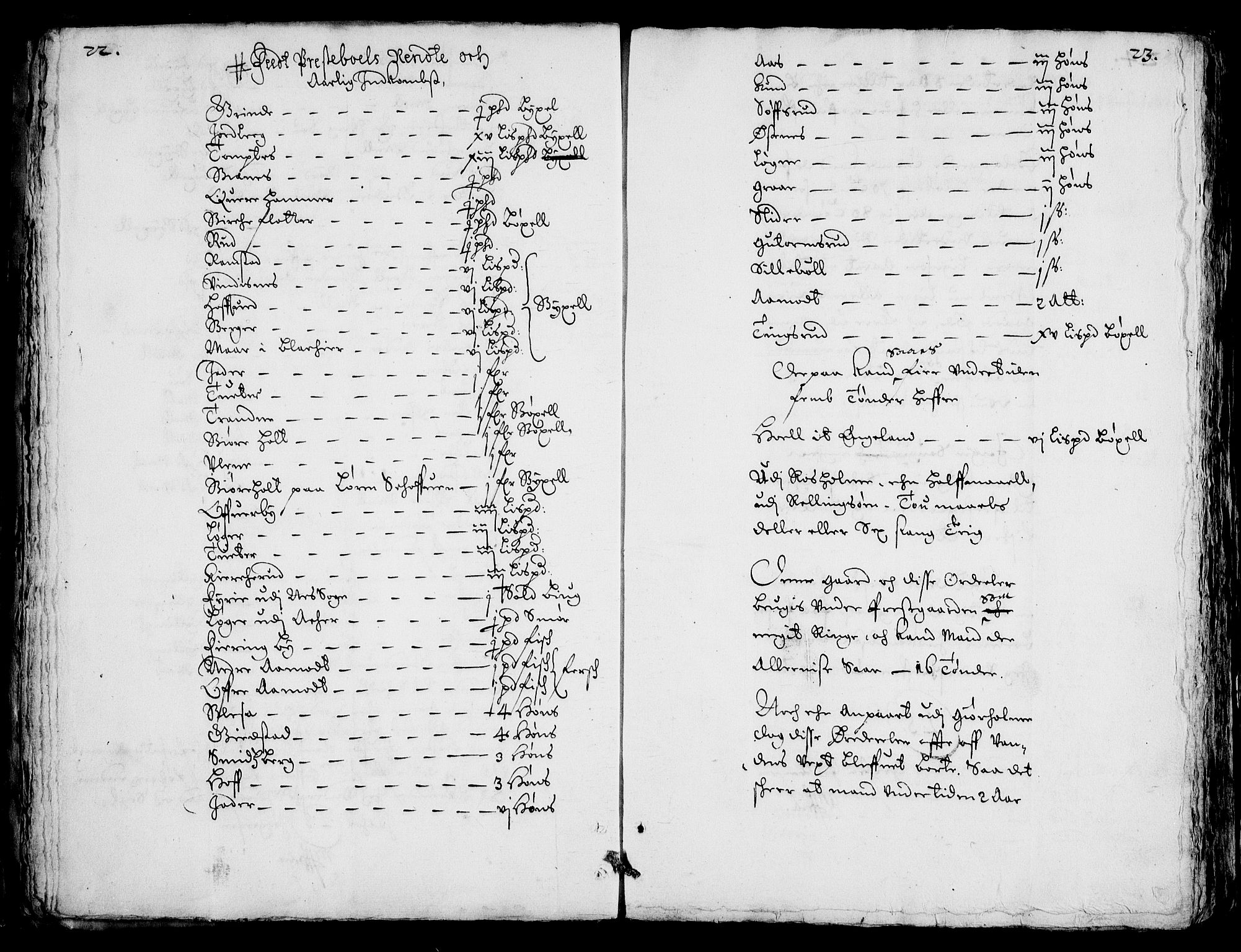 Rentekammeret inntil 1814, Realistisk ordnet avdeling, AV/RA-EA-4070/Fc/Fca/L0001/0004: [Ca I]  Akershus stift / Jordebok over kirkene og prestebolene i Oslo og Hamar stift, 1664, p. 22-23