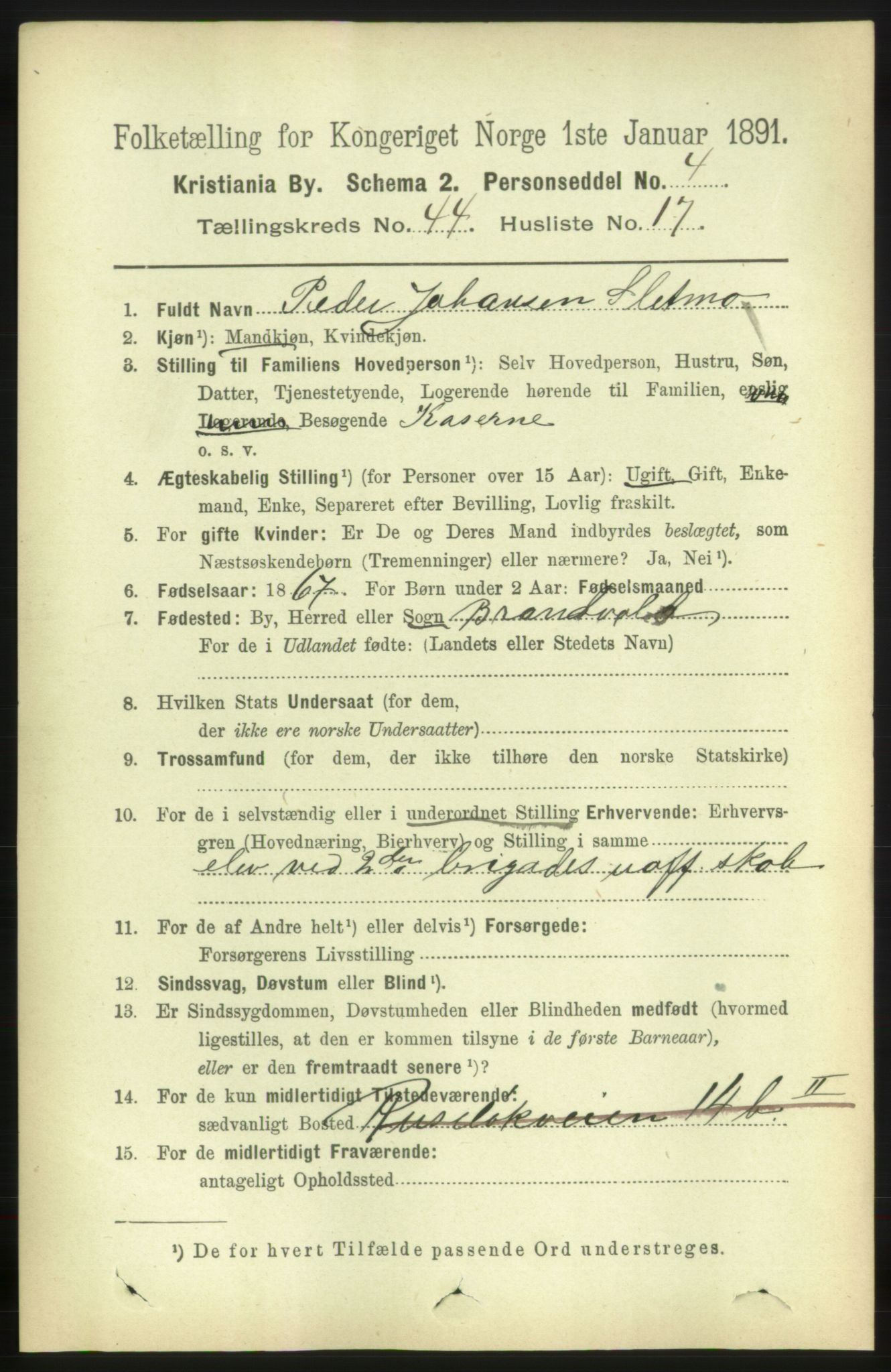 RA, 1891 census for 0301 Kristiania, 1891, p. 27119