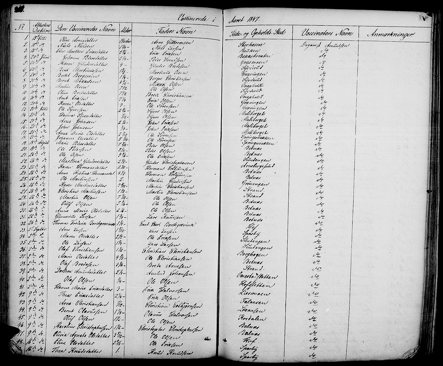 Hof prestekontor, AV/SAH-PREST-038/H/Ha/Haa/L0007: Parish register (official) no. 7, 1841-1848, p. 317