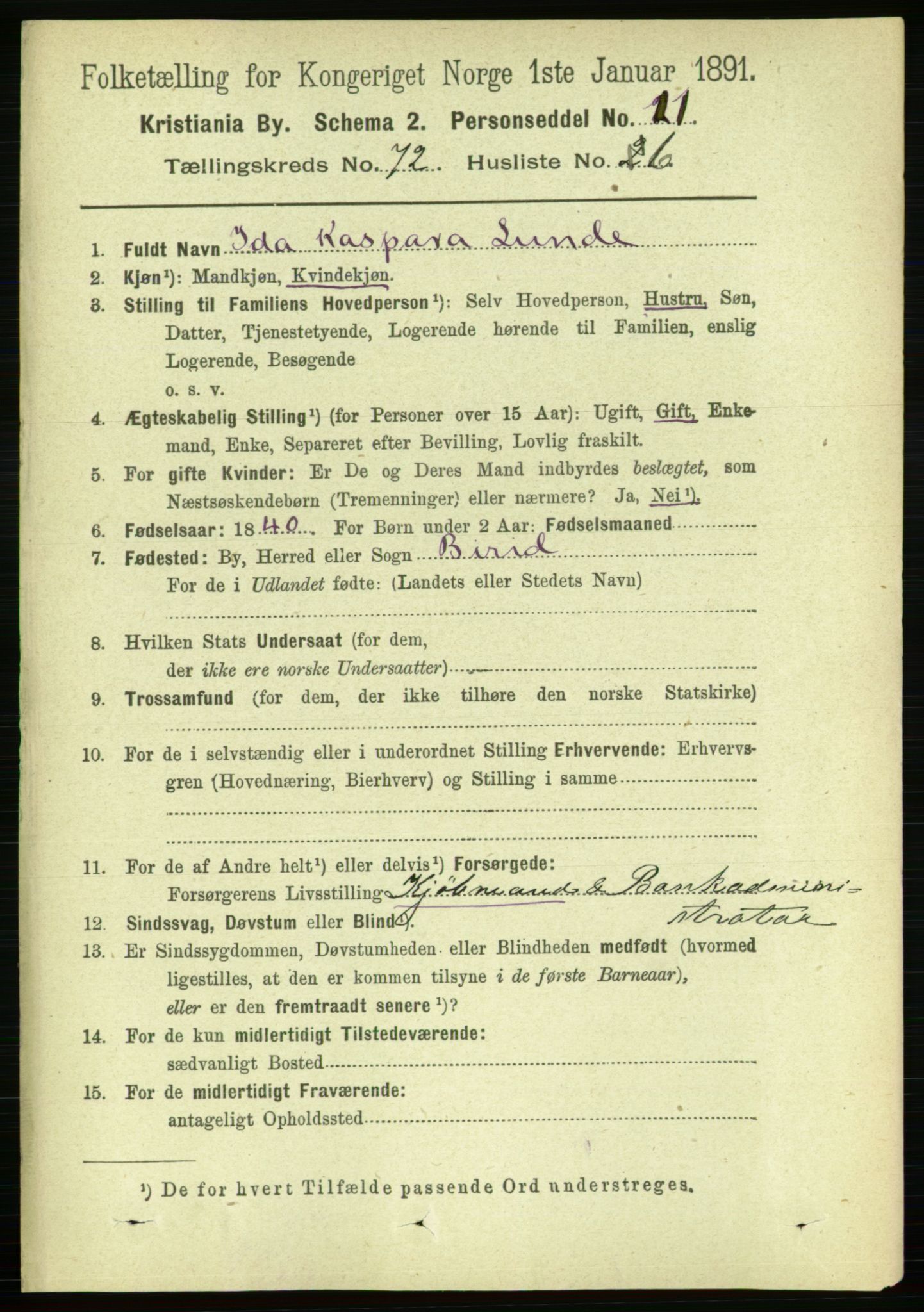 RA, 1891 census for 0301 Kristiania, 1891, p. 39291