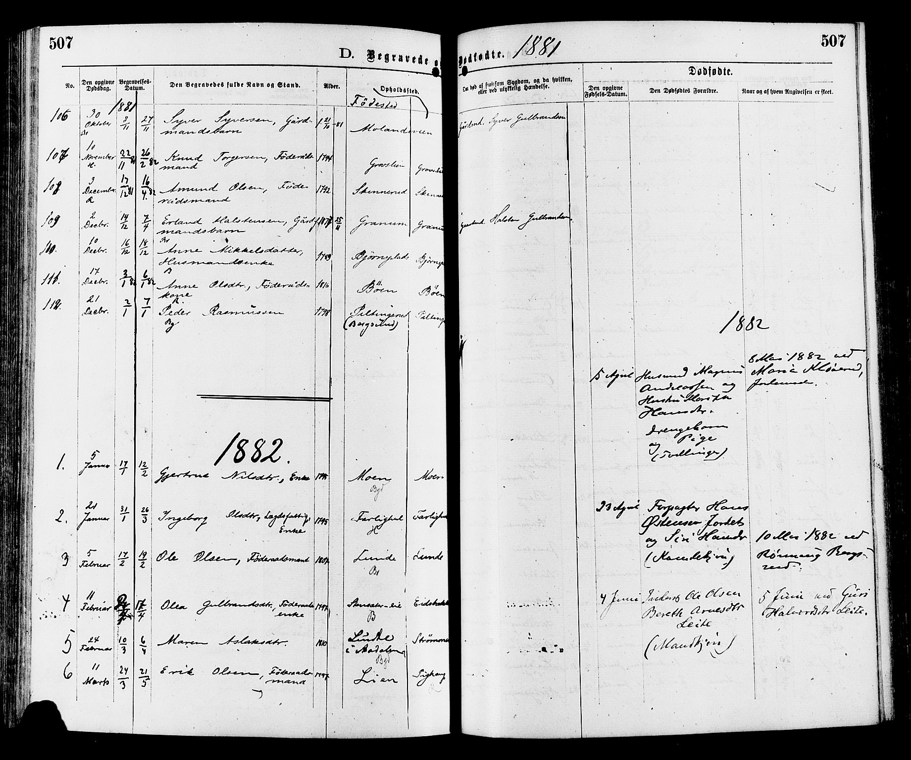 Sør-Aurdal prestekontor, SAH/PREST-128/H/Ha/Haa/L0008: Parish register (official) no. 8, 1877-1885, p. 507