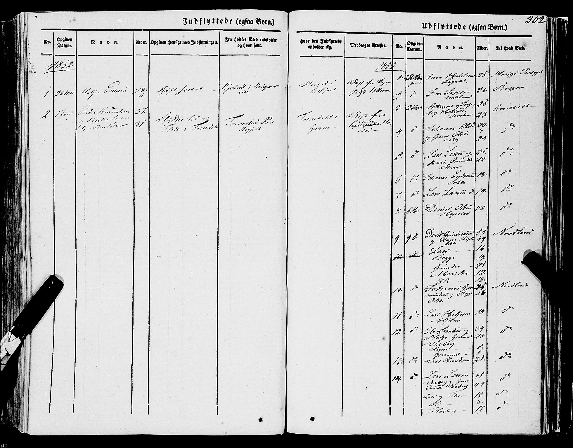 Ulvik sokneprestembete, SAB/A-78801/H/Haa: Parish register (official) no. A 12, 1839-1853, p. 302