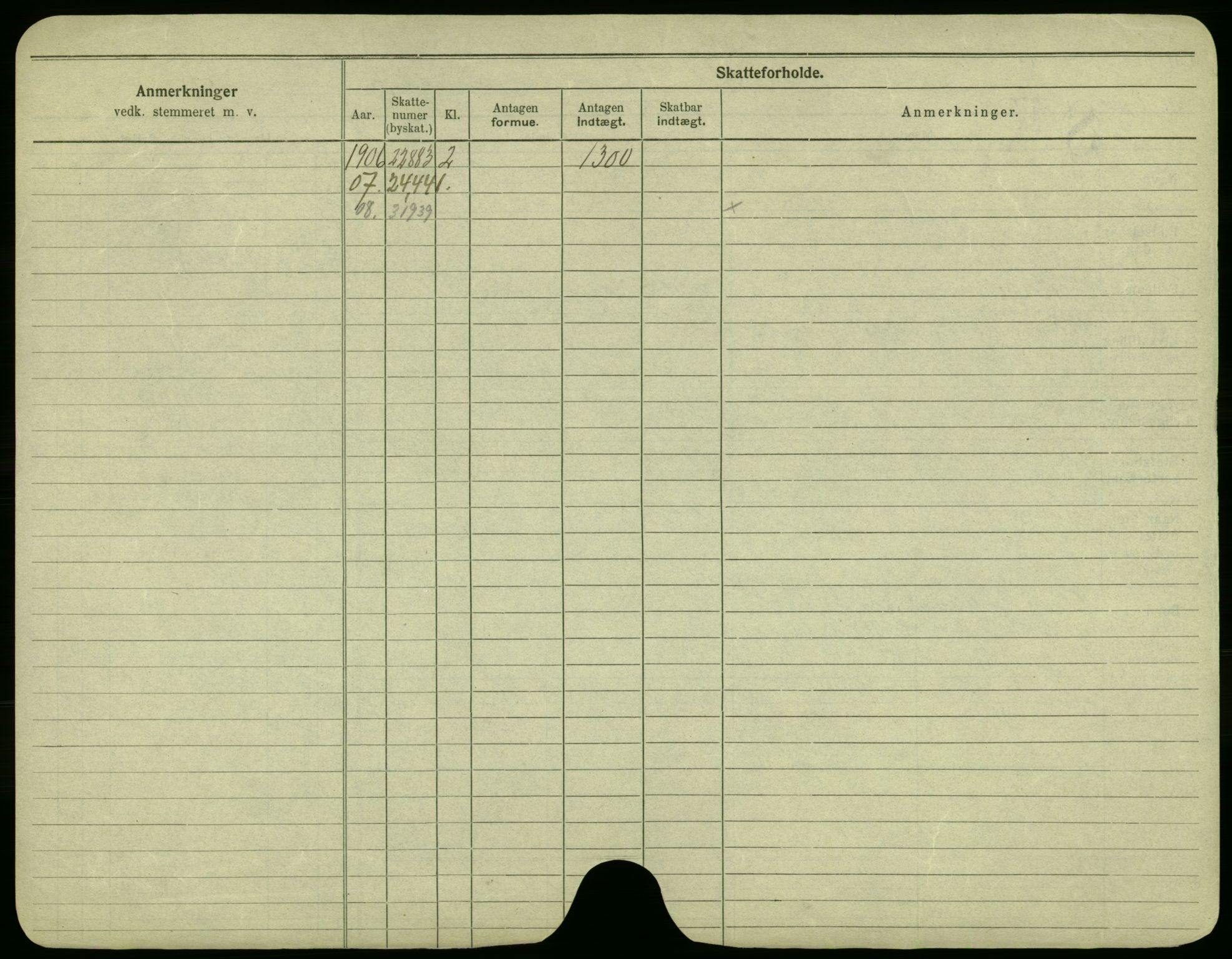 Oslo folkeregister, Registerkort, AV/SAO-A-11715/F/Fa/Fac/L0005: Menn, 1906-1914, p. 5b