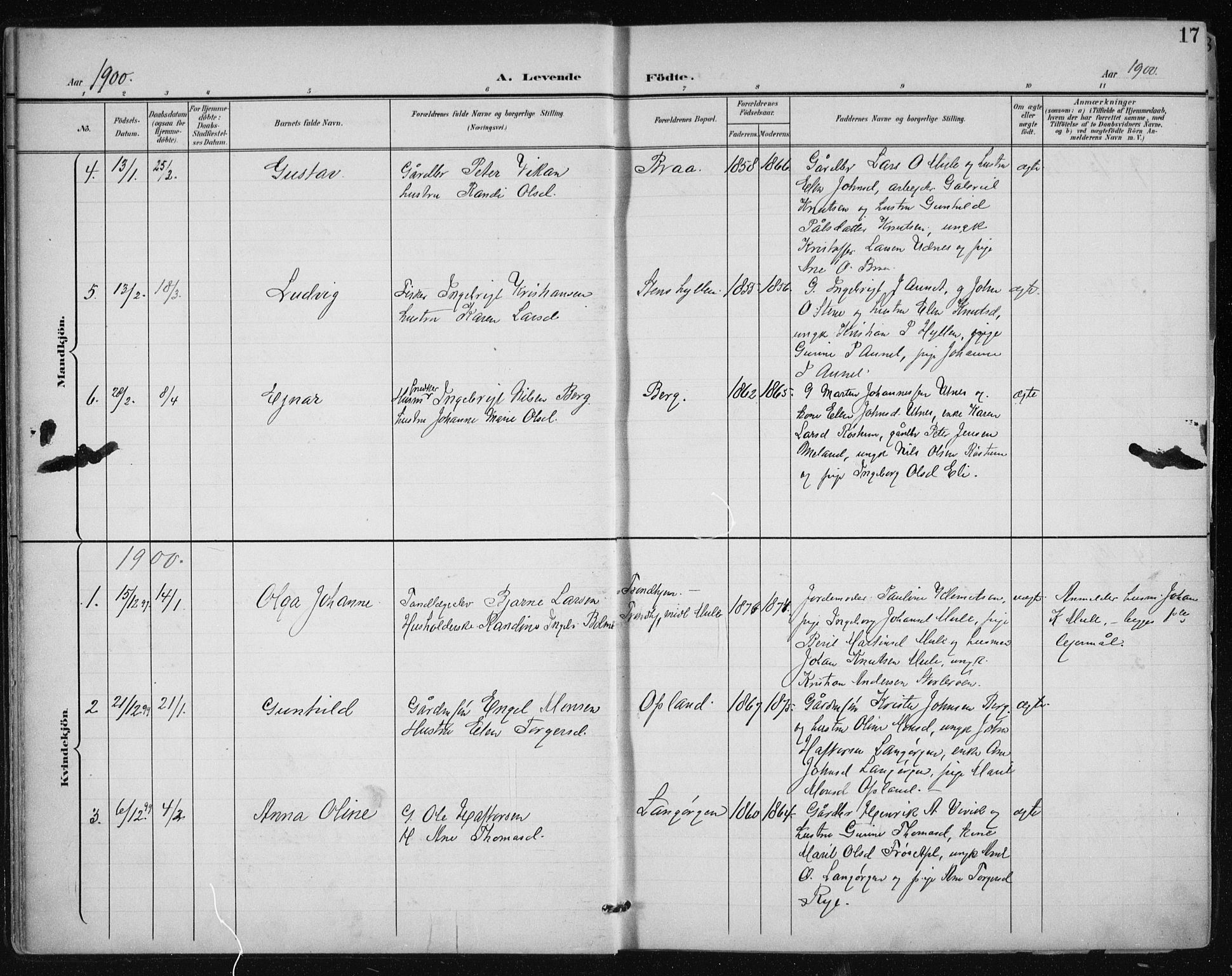 Ministerialprotokoller, klokkerbøker og fødselsregistre - Sør-Trøndelag, AV/SAT-A-1456/612/L0380: Parish register (official) no. 612A12, 1898-1907, p. 17