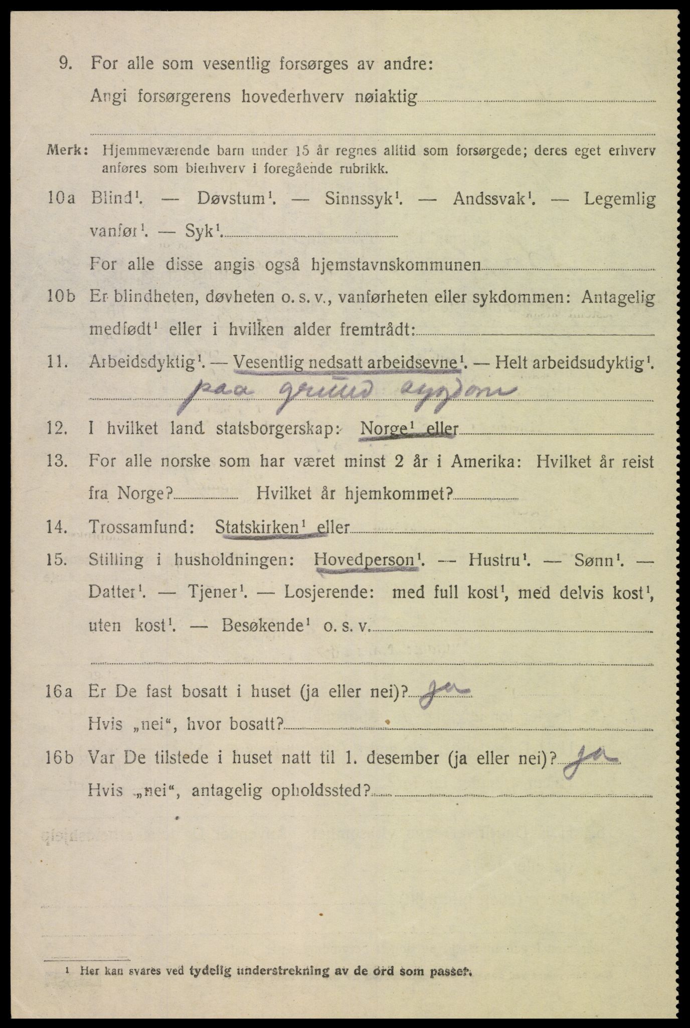 SAK, 1920 census for Åseral, 1920, p. 1763