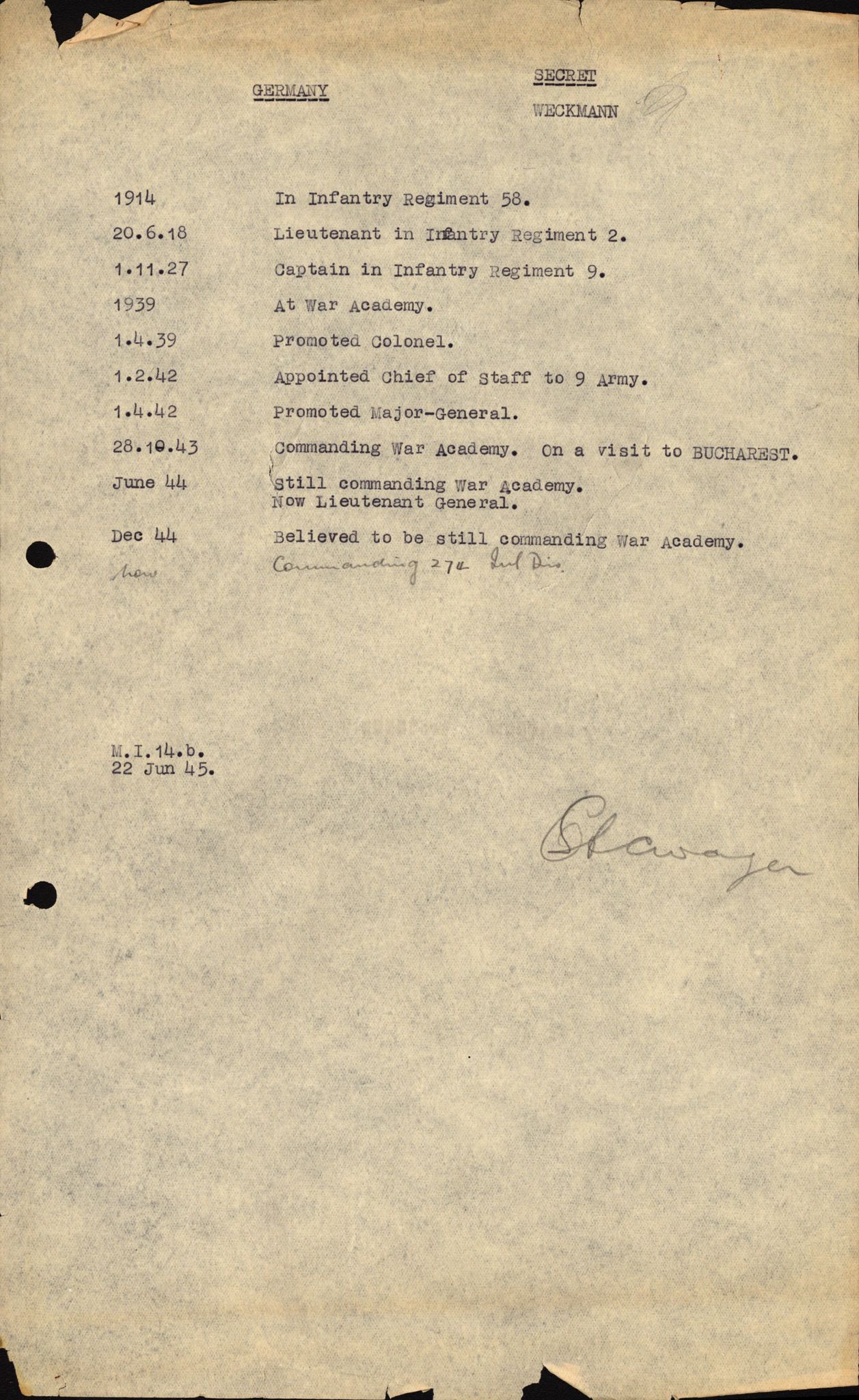 Forsvarets Overkommando. 2 kontor. Arkiv 11.4. Spredte tyske arkivsaker, AV/RA-RAFA-7031/D/Dar/Dara/L0019: Personalbøker og diverse, 1940-1945, p. 500