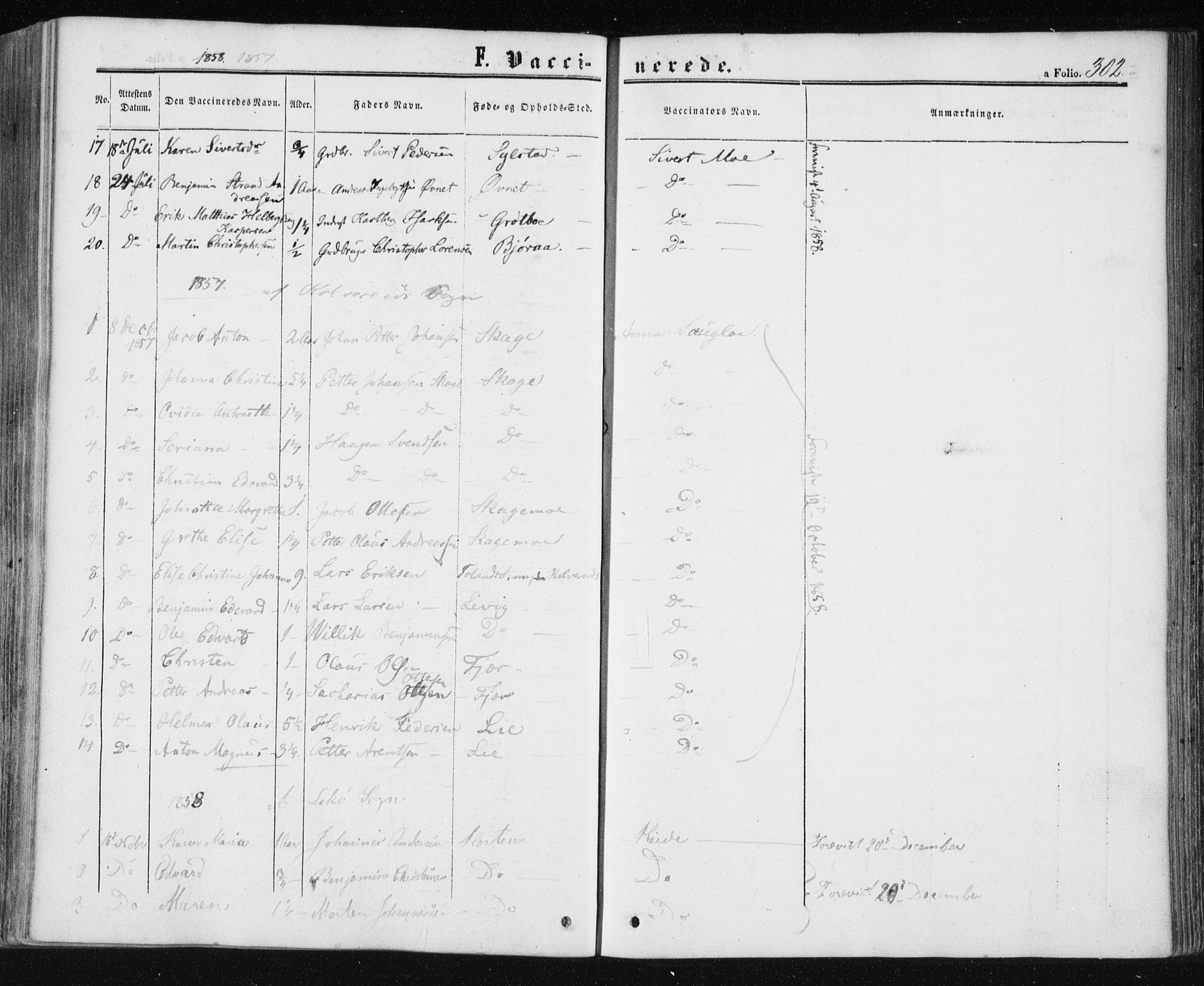 Ministerialprotokoller, klokkerbøker og fødselsregistre - Nord-Trøndelag, SAT/A-1458/780/L0641: Parish register (official) no. 780A06, 1857-1874, p. 302