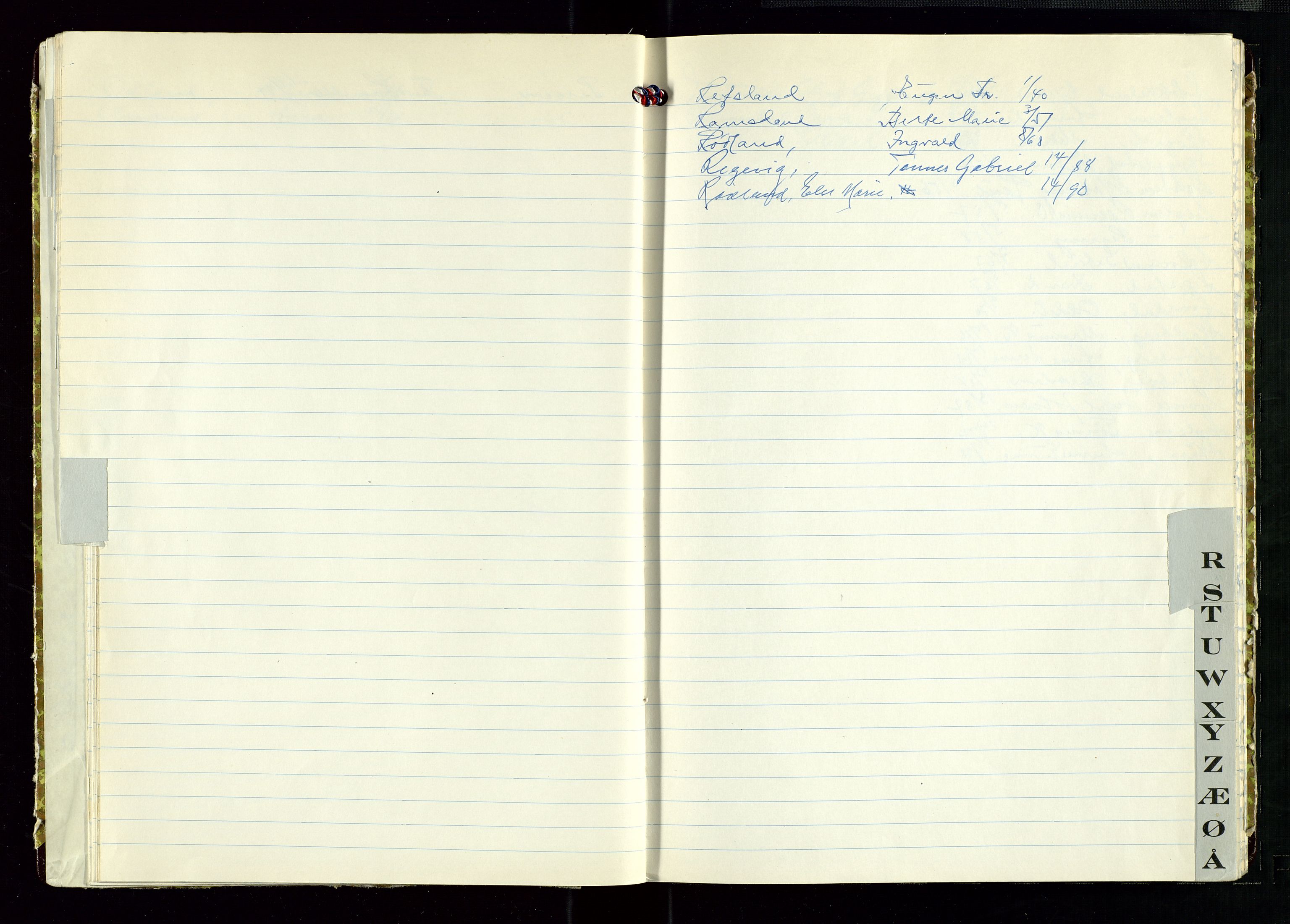 Eigersund lensmannskontor, AV/SAST-A-100171/Gga/L0022: "Protokoll over anmeldte dødsfall" m/alfabetisk navneregister, 1972
