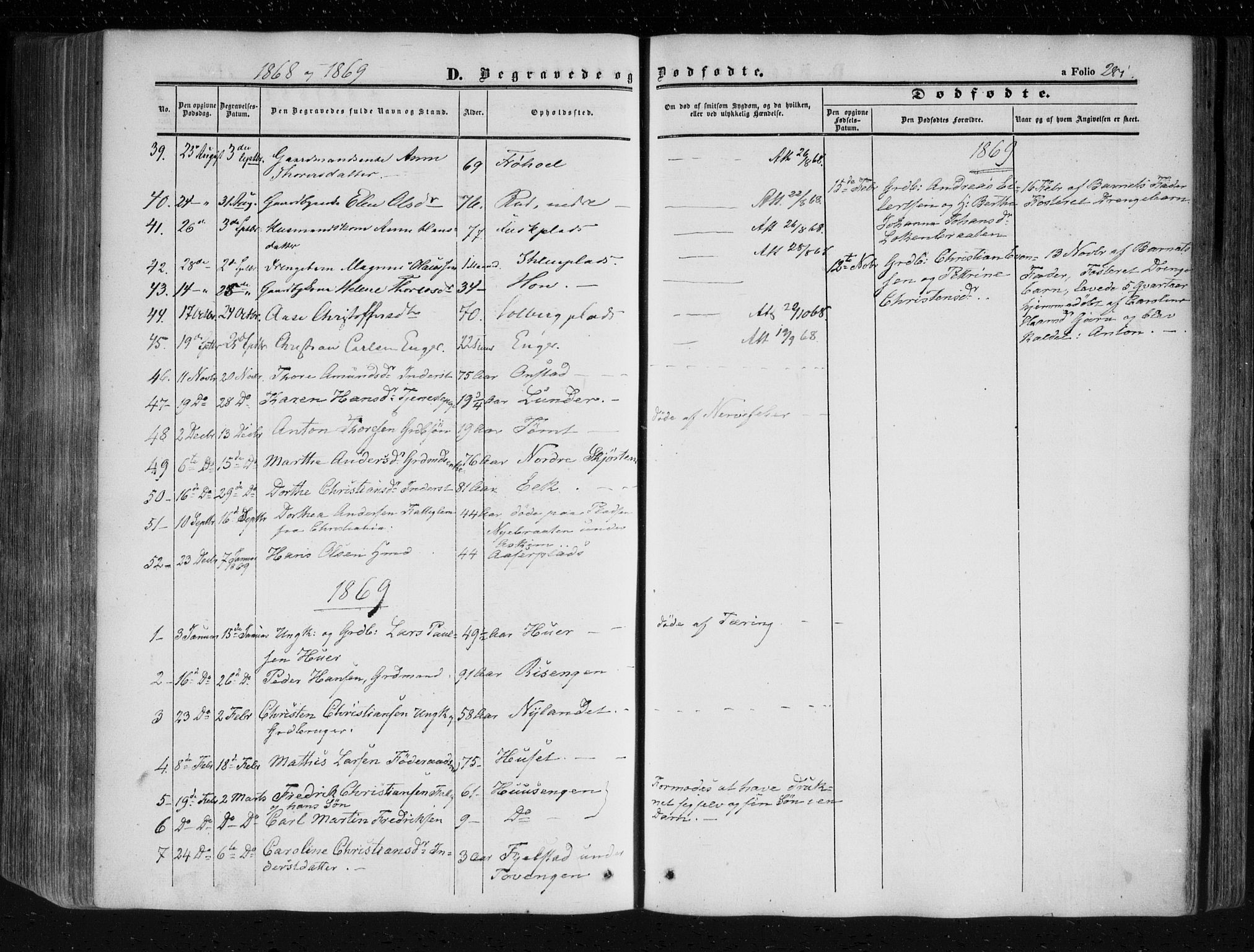 Askim prestekontor Kirkebøker, AV/SAO-A-10900/F/Fa/L0005: Parish register (official) no. 5, 1847-1879, p. 281