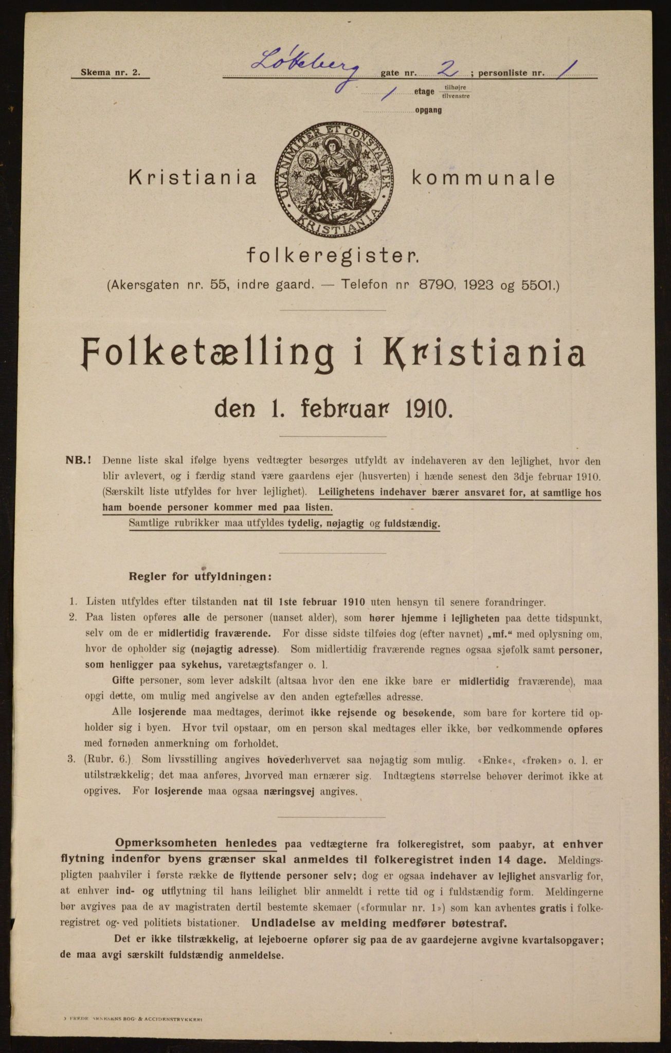 OBA, Municipal Census 1910 for Kristiania, 1910, p. 56547