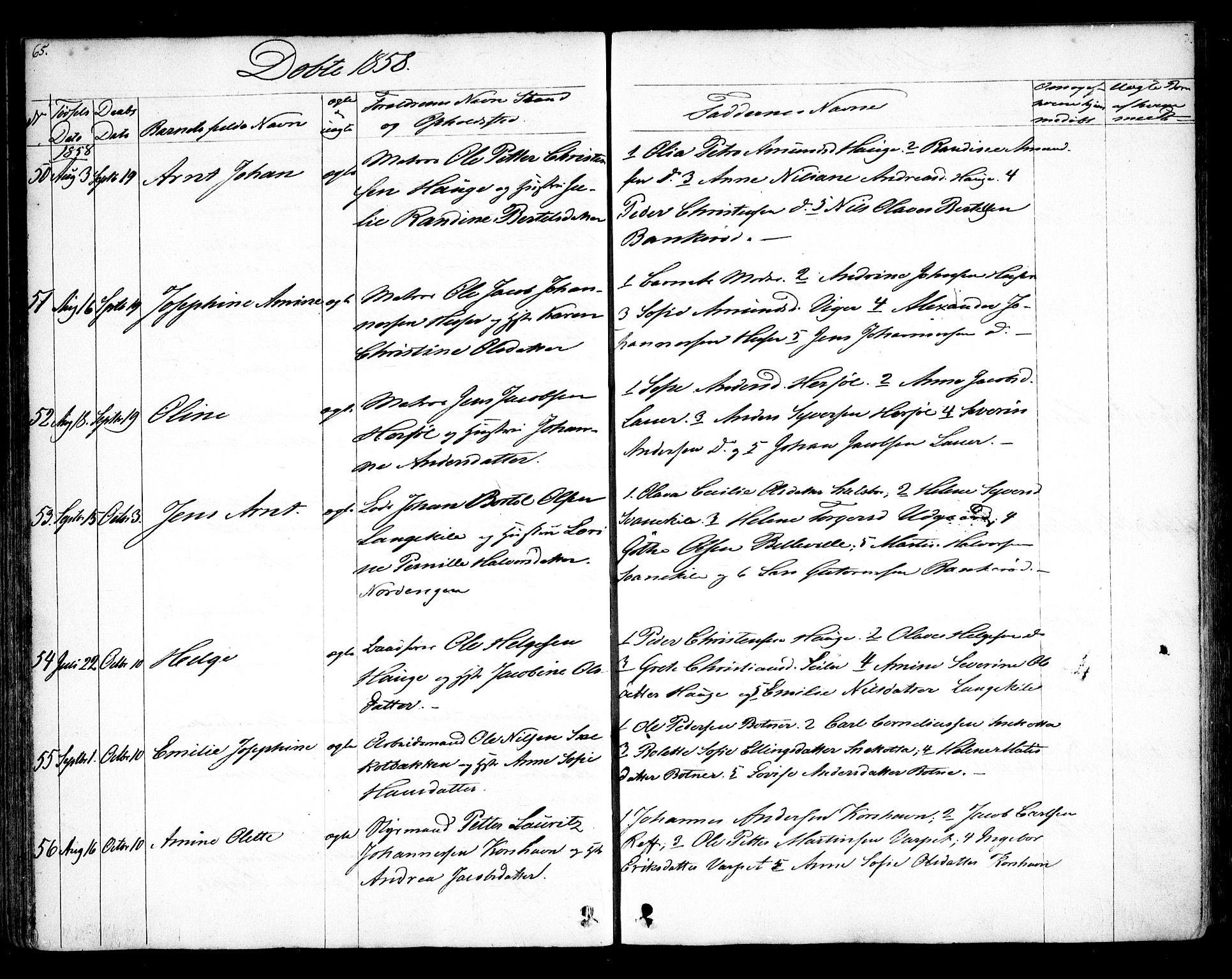 Hvaler prestekontor Kirkebøker, SAO/A-2001/F/Fa/L0006: Parish register (official) no. I 6, 1846-1863, p. 65