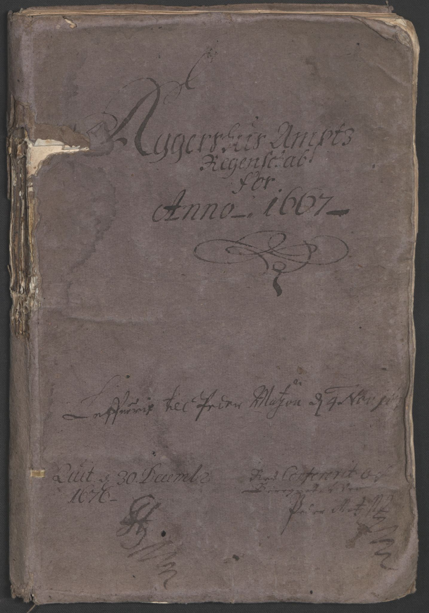 Rentekammeret inntil 1814, Reviderte regnskaper, Stiftamtstueregnskaper, Landkommissariatet på Akershus og Akershus stiftamt, RA/EA-5869/R/Rb/L0044: Akershus stiftamt, 1667