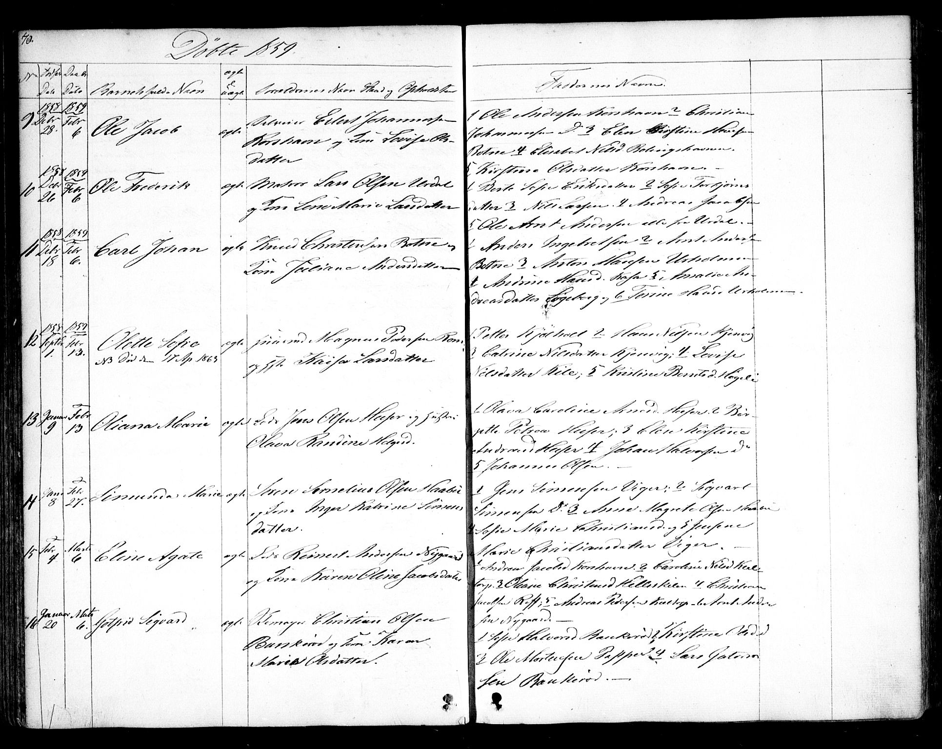 Hvaler prestekontor Kirkebøker, SAO/A-2001/F/Fa/L0006: Parish register (official) no. I 6, 1846-1863, p. 70
