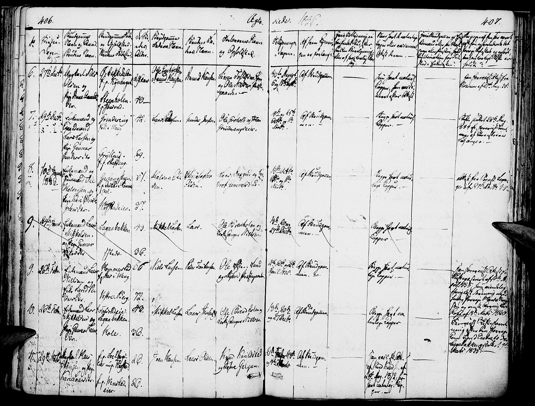 Løten prestekontor, SAH/PREST-022/K/Ka/L0006: Parish register (official) no. 6, 1832-1849, p. 406-407