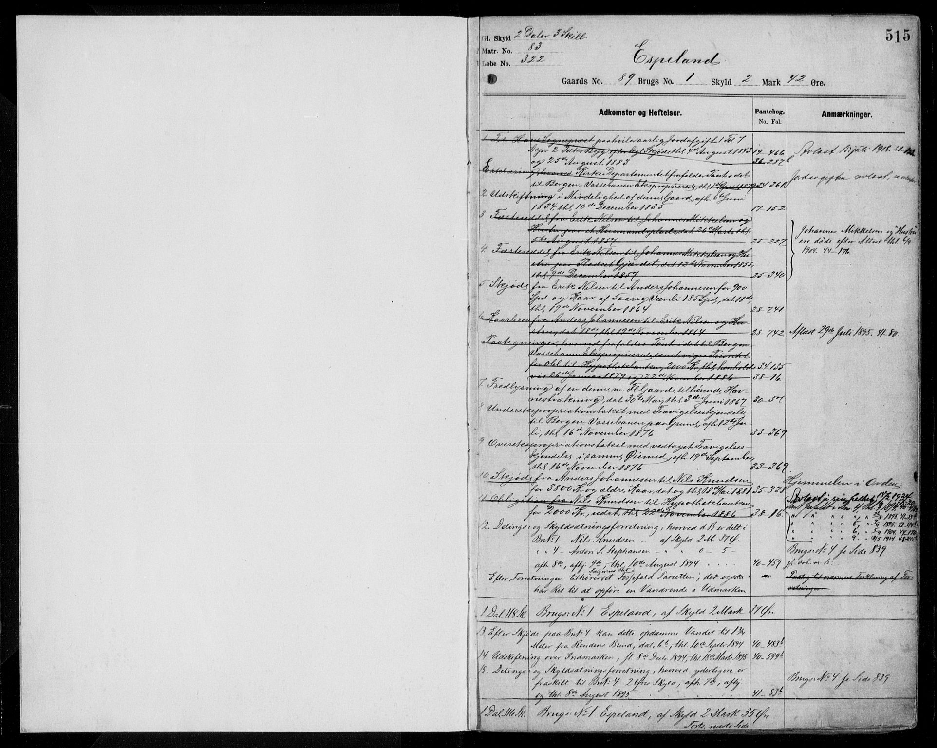 Nordhordland sorenskrivar, SAB/A-2901/1/G/Ga/Gaaa/L0021: Mortgage register no. II.A.a.21, 1893-1952, p. 514-515