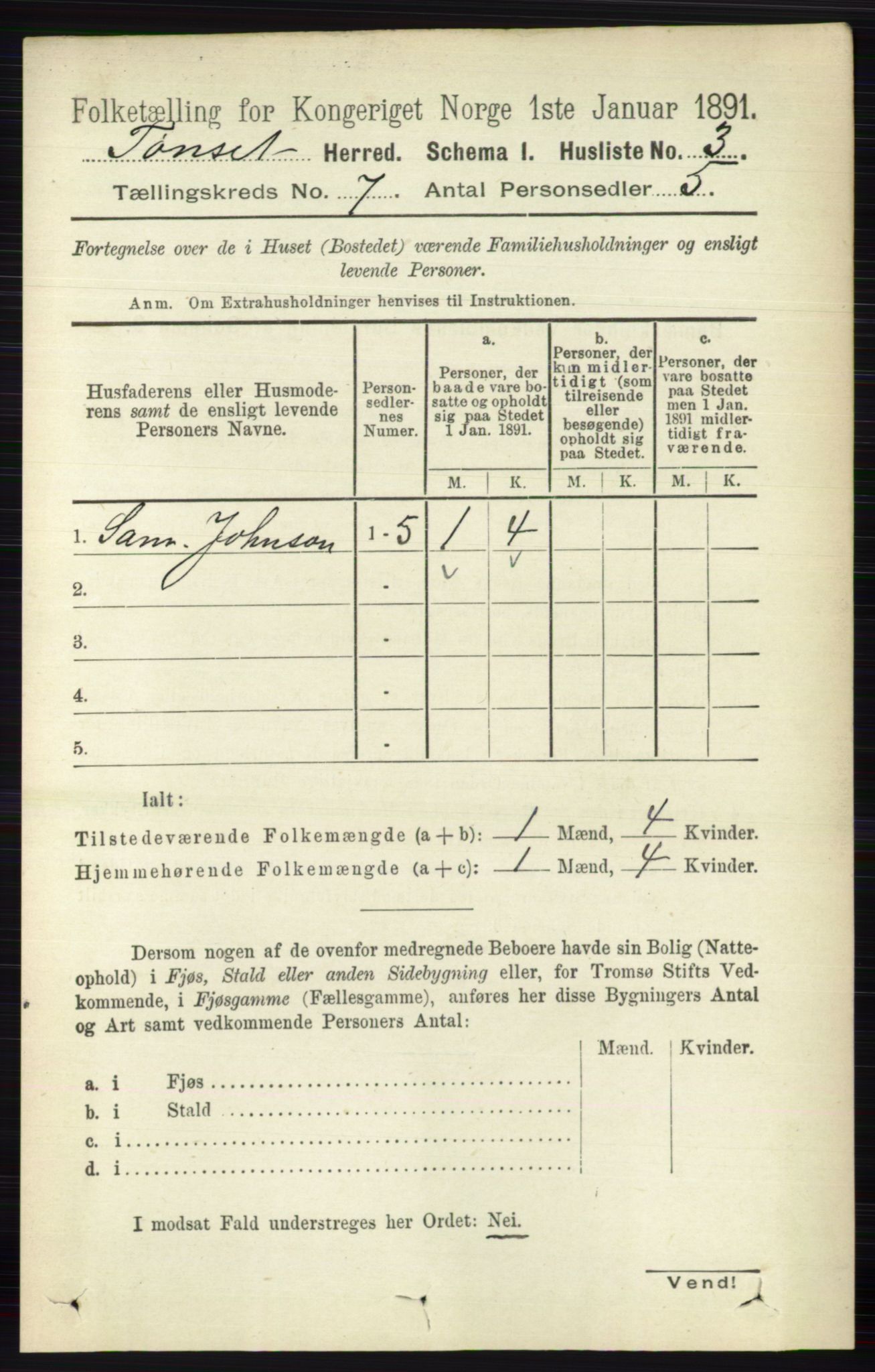 RA, 1891 census for 0437 Tynset, 1891, p. 1670