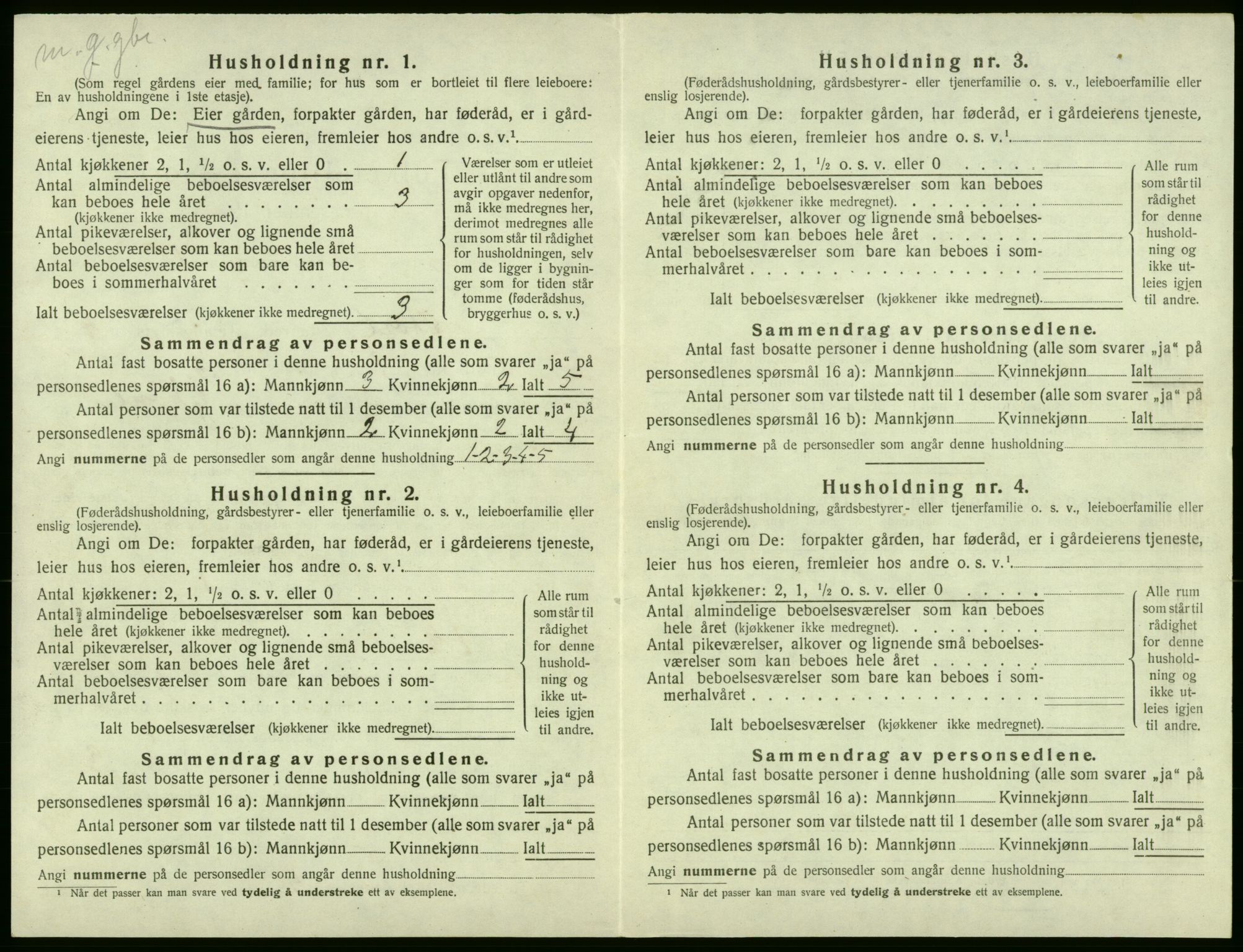 SAB, 1920 census for Stord, 1920, p. 173