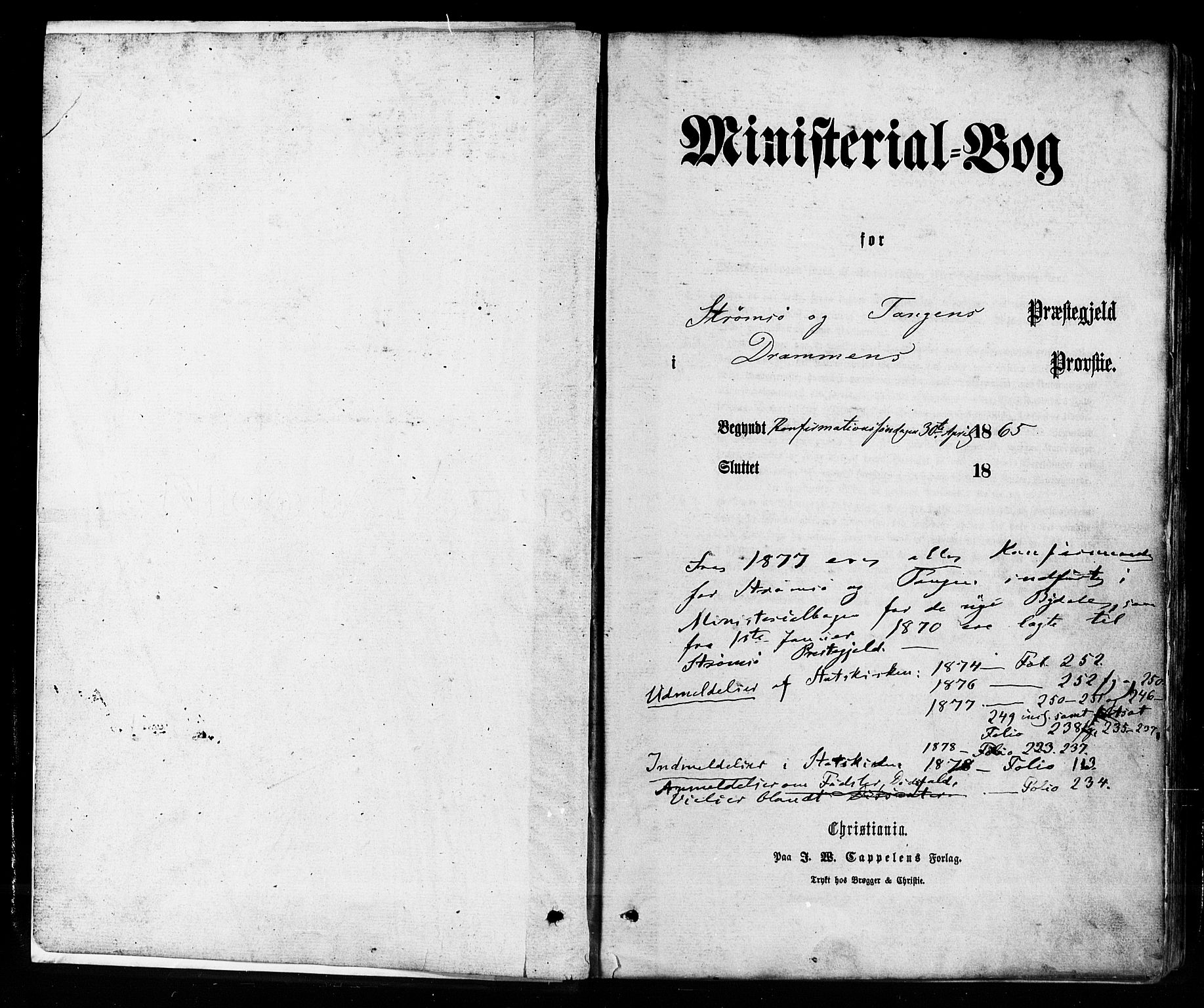 Strømsø kirkebøker, AV/SAKO-A-246/F/Fa/L0018: Parish register (official) no. I 18, 1865-1878