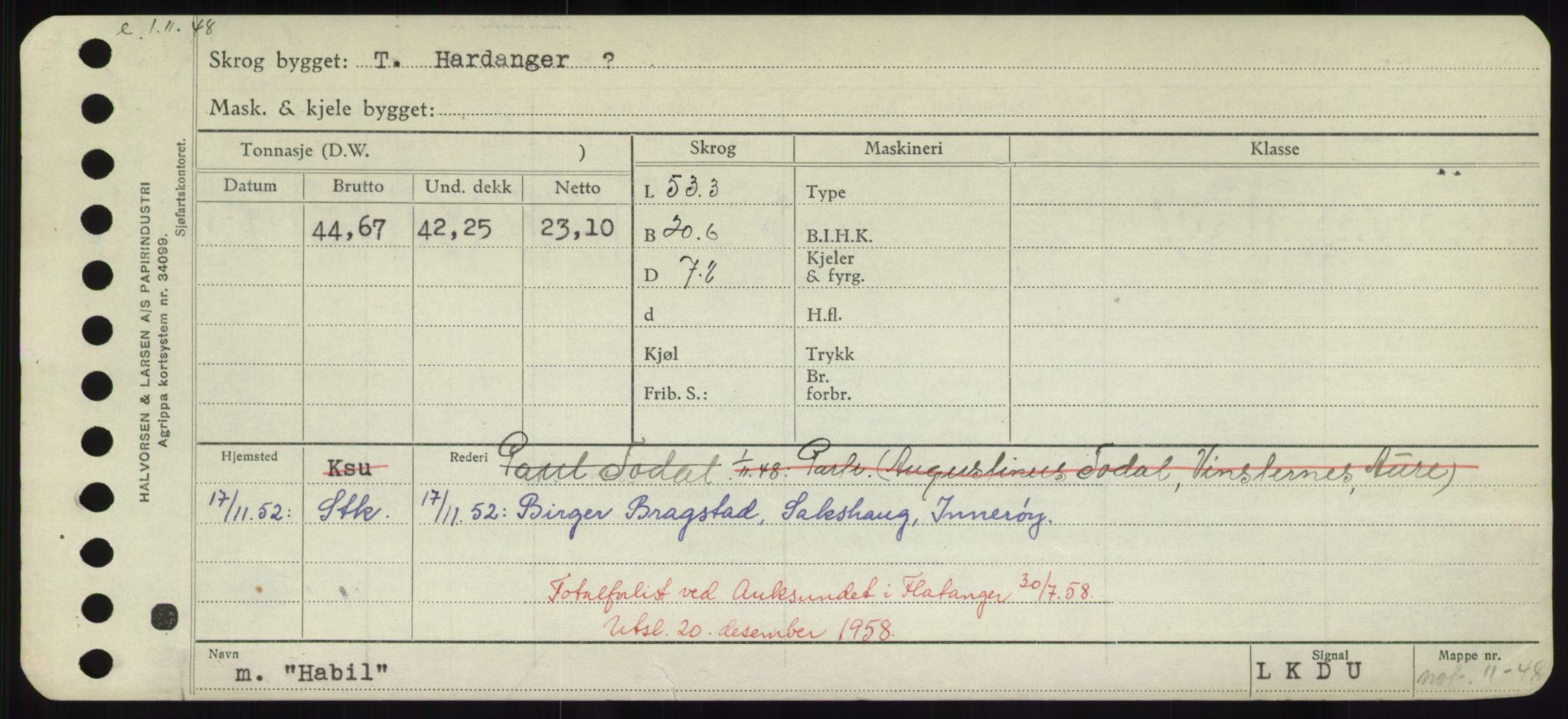 Sjøfartsdirektoratet med forløpere, Skipsmålingen, AV/RA-S-1627/H/Hd/L0014: Fartøy, H-Havl, p. 29