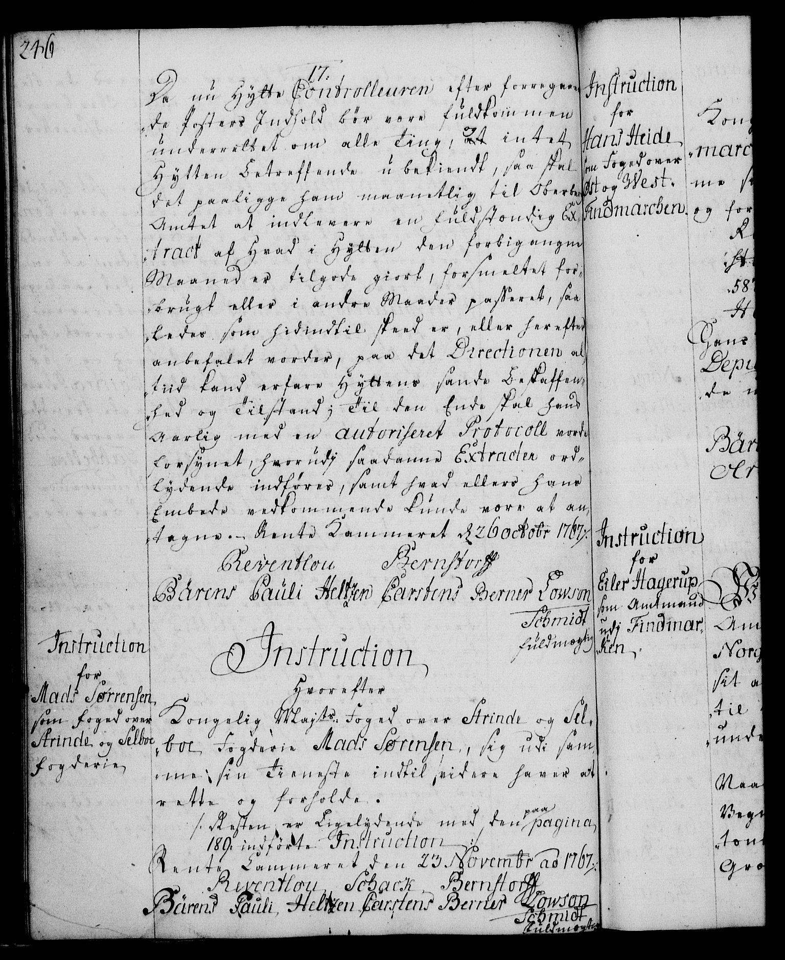 Rentekammeret, Kammerkanselliet, RA/EA-3111/G/Gg/Ggi/L0003: Norsk instruksjonsprotokoll med register (merket RK 53.36), 1751-1775, p. 246