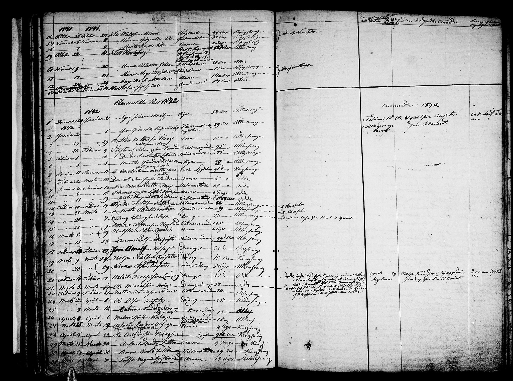 Ullensvang sokneprestembete, SAB/A-78701/H/Haa: Parish register (official) no. A 10, 1825-1853, p. 327