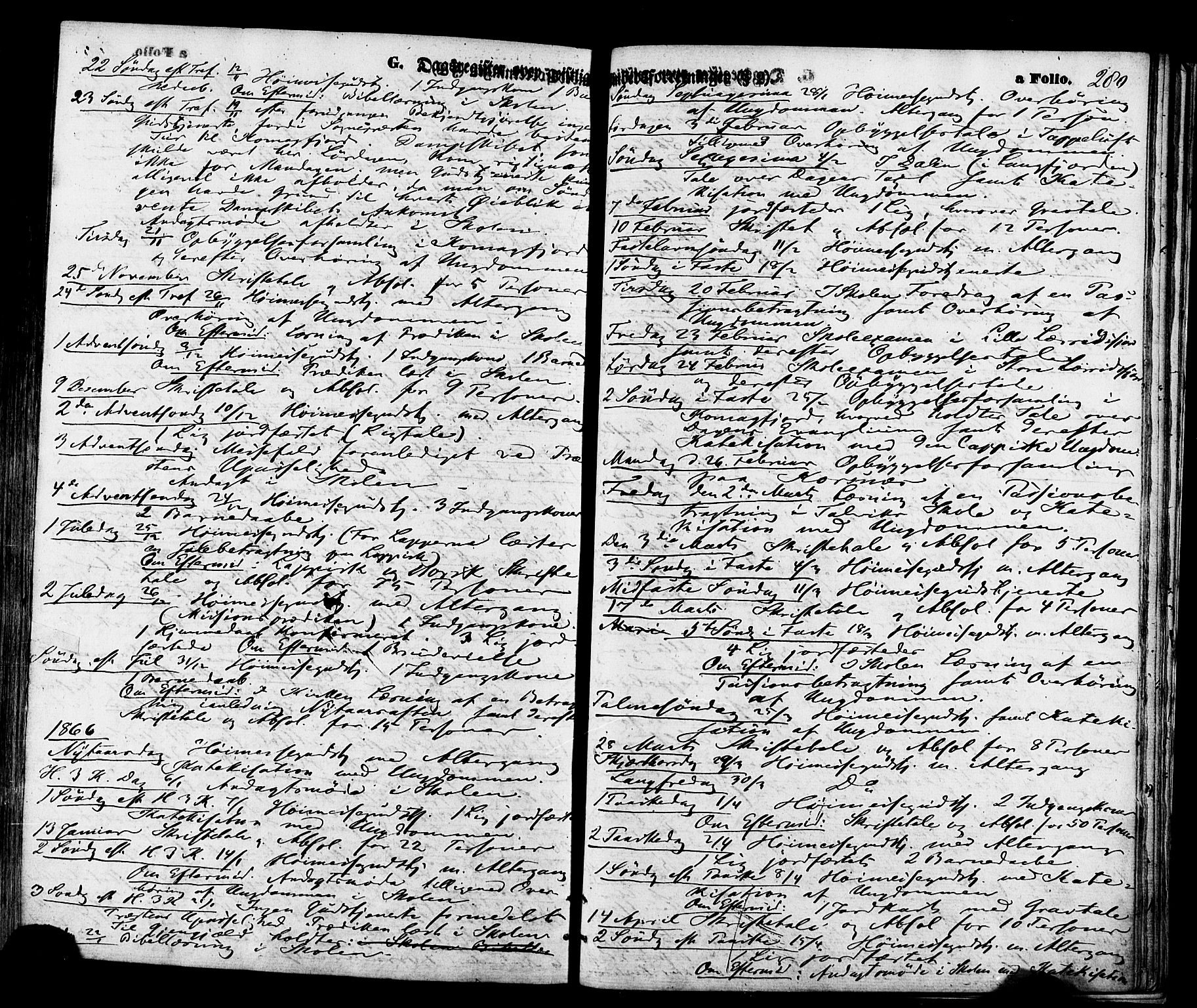 Talvik sokneprestkontor, AV/SATØ-S-1337/H/Ha/L0011kirke: Parish register (official) no. 11, 1864-1877, p. 280
