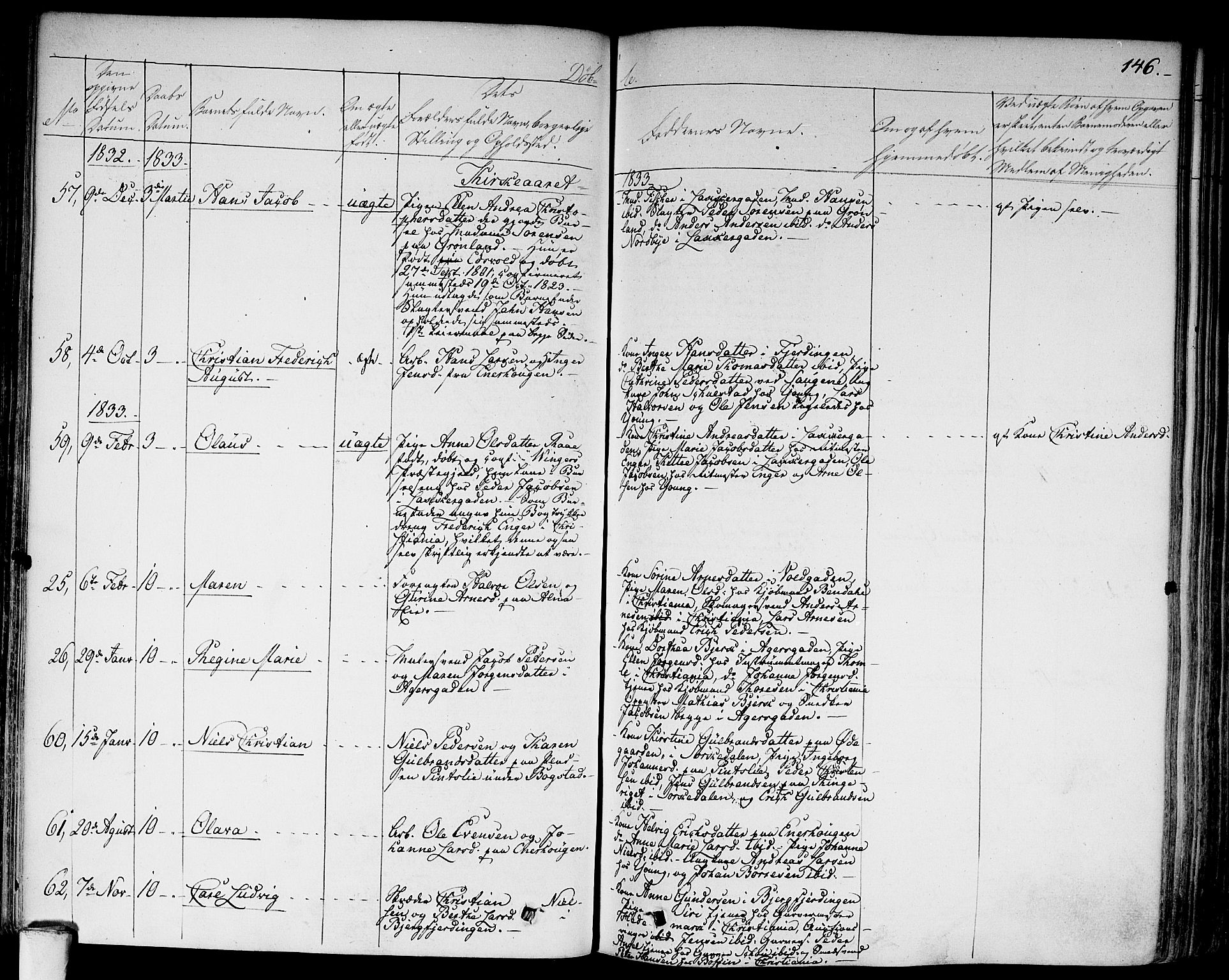 Aker prestekontor kirkebøker, AV/SAO-A-10861/F/L0013: Parish register (official) no. 13, 1828-1837, p. 146