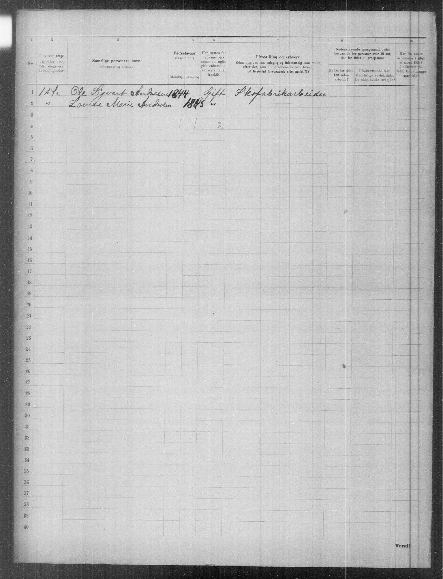 OBA, Municipal Census 1903 for Kristiania, 1903, p. 5815