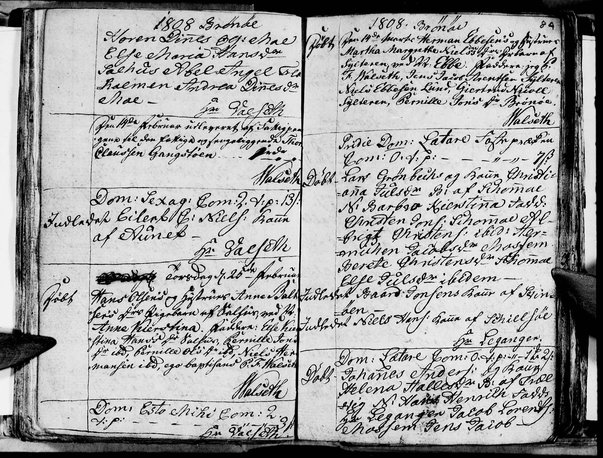 Ministerialprotokoller, klokkerbøker og fødselsregistre - Nordland, AV/SAT-A-1459/813/L0209: Parish register (copy) no. 813C01, 1803-1821, p. 84