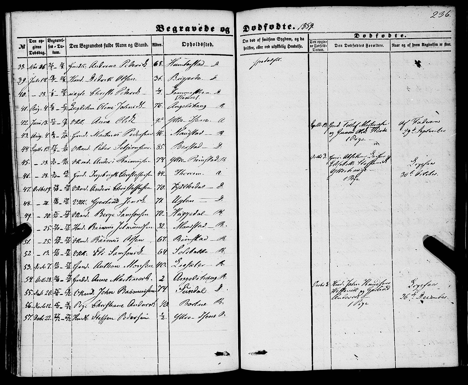 Davik sokneprestembete, AV/SAB-A-79701/H/Haa/Haaa/L0005: Parish register (official) no. A 5, 1850-1866, p. 236