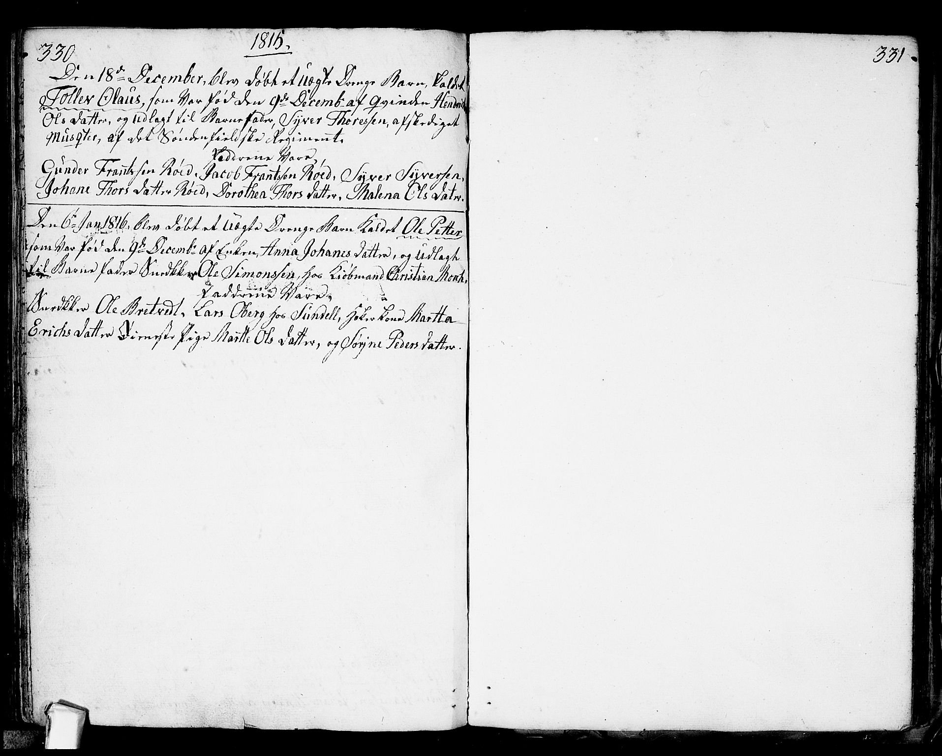 Fredrikstad prestekontor Kirkebøker, AV/SAO-A-11082/F/Fa/L0003: Parish register (official) no. 3, 1805-1816, p. 330-331